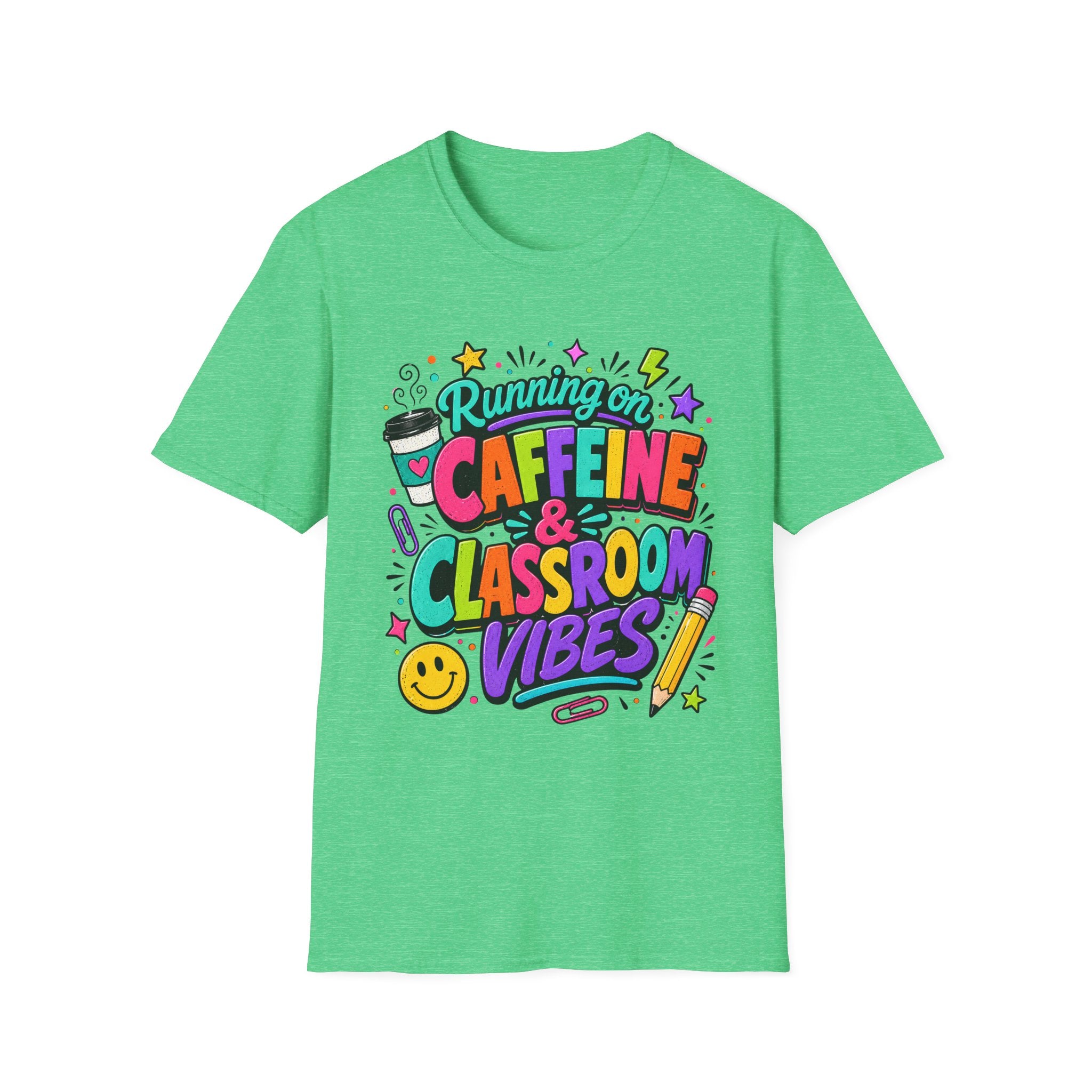 Running on Caffeine & Classroom Vibes Teacher Shirt