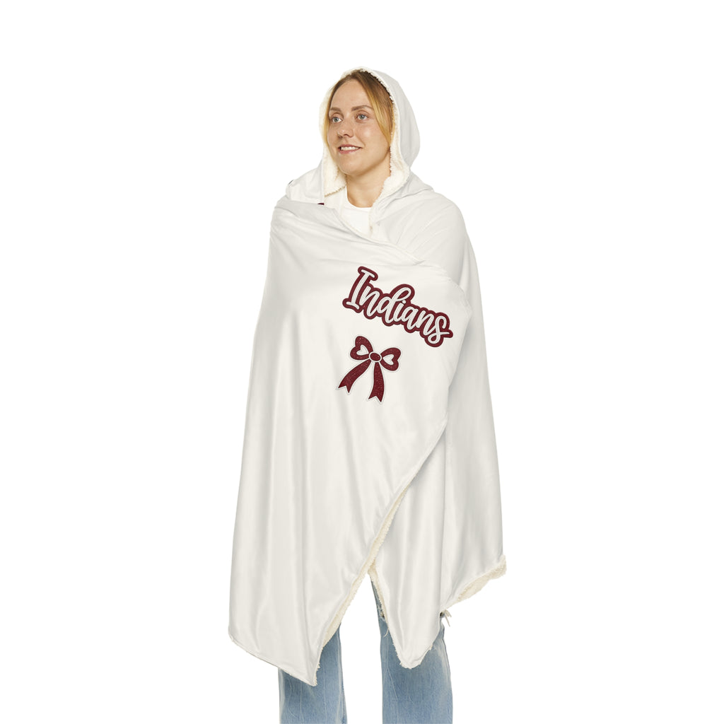 Hooded Snuggle Blanket – Maroon 'D' & Indians Cheer Design