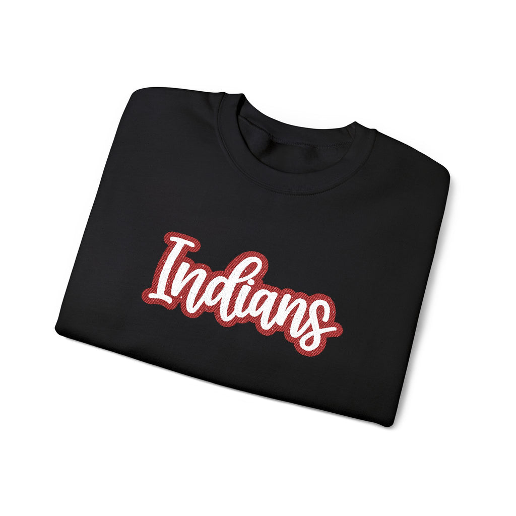 Indians Crewneck Sweatshirt – Retro Script School Spirit Pullover