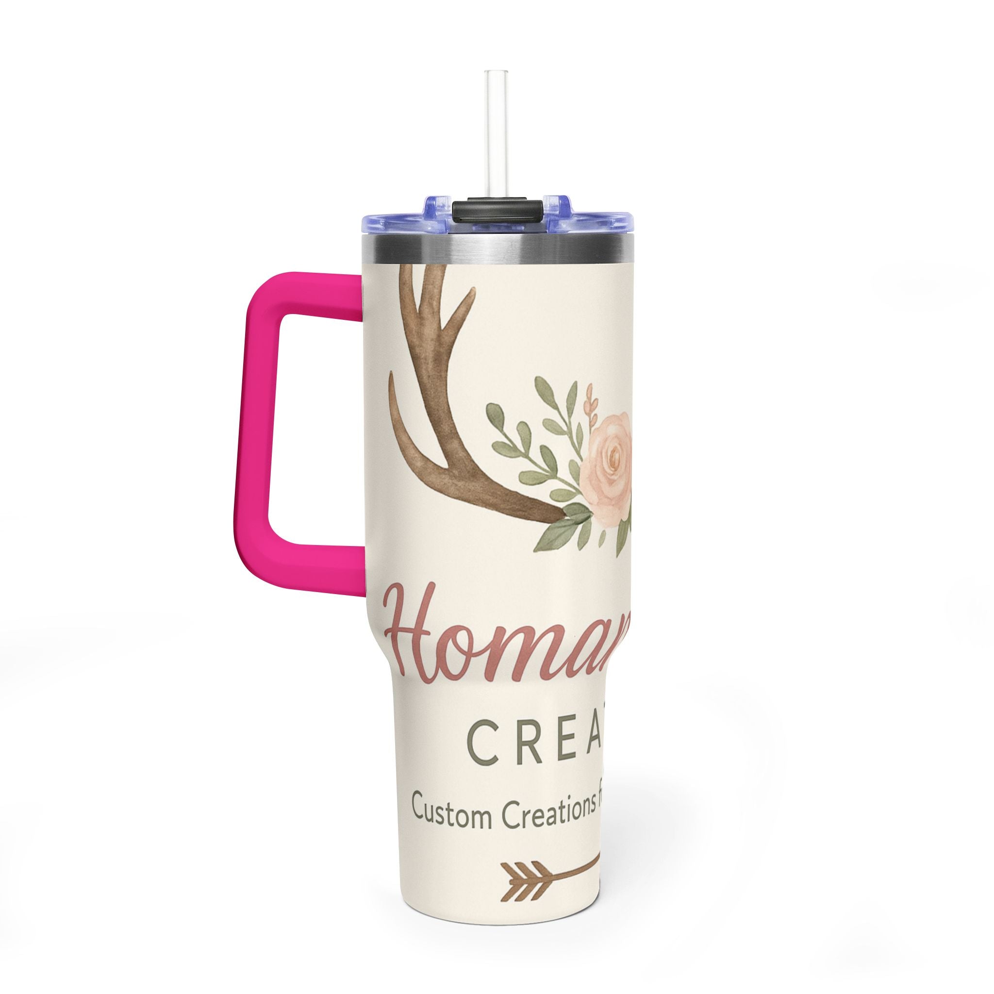 Customize it Your Way Insulated Travel Mug with Straw