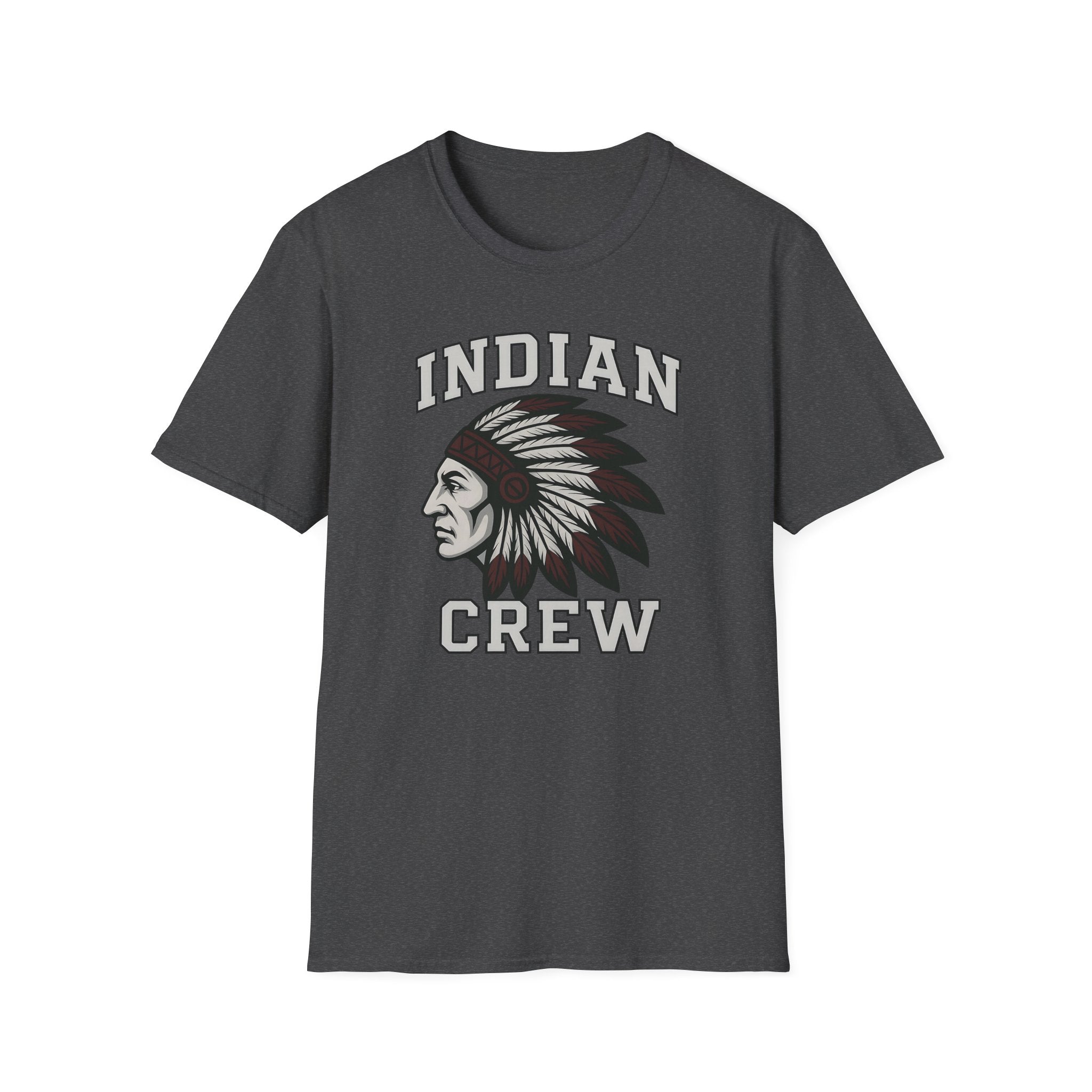 Indian Crew T-Shirt — Vintage Tribal Chief Graphic Tee