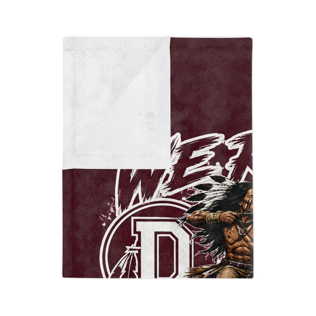 Velveteen Blanket — 'We Ride With Pride' Western Rodeo Horse & Rider Throw