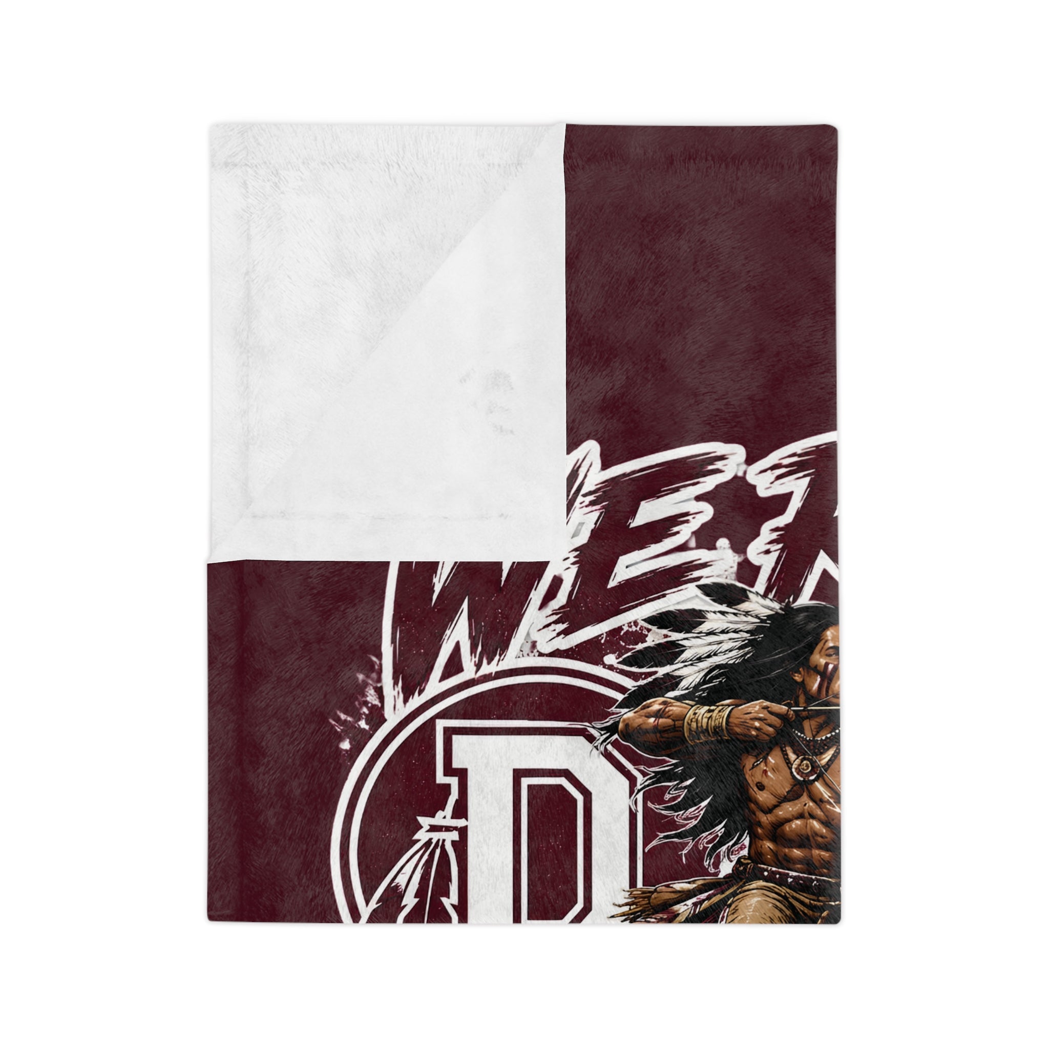 Velveteen Blanket — 'We Ride With Pride' Western Rodeo Horse & Rider Throw