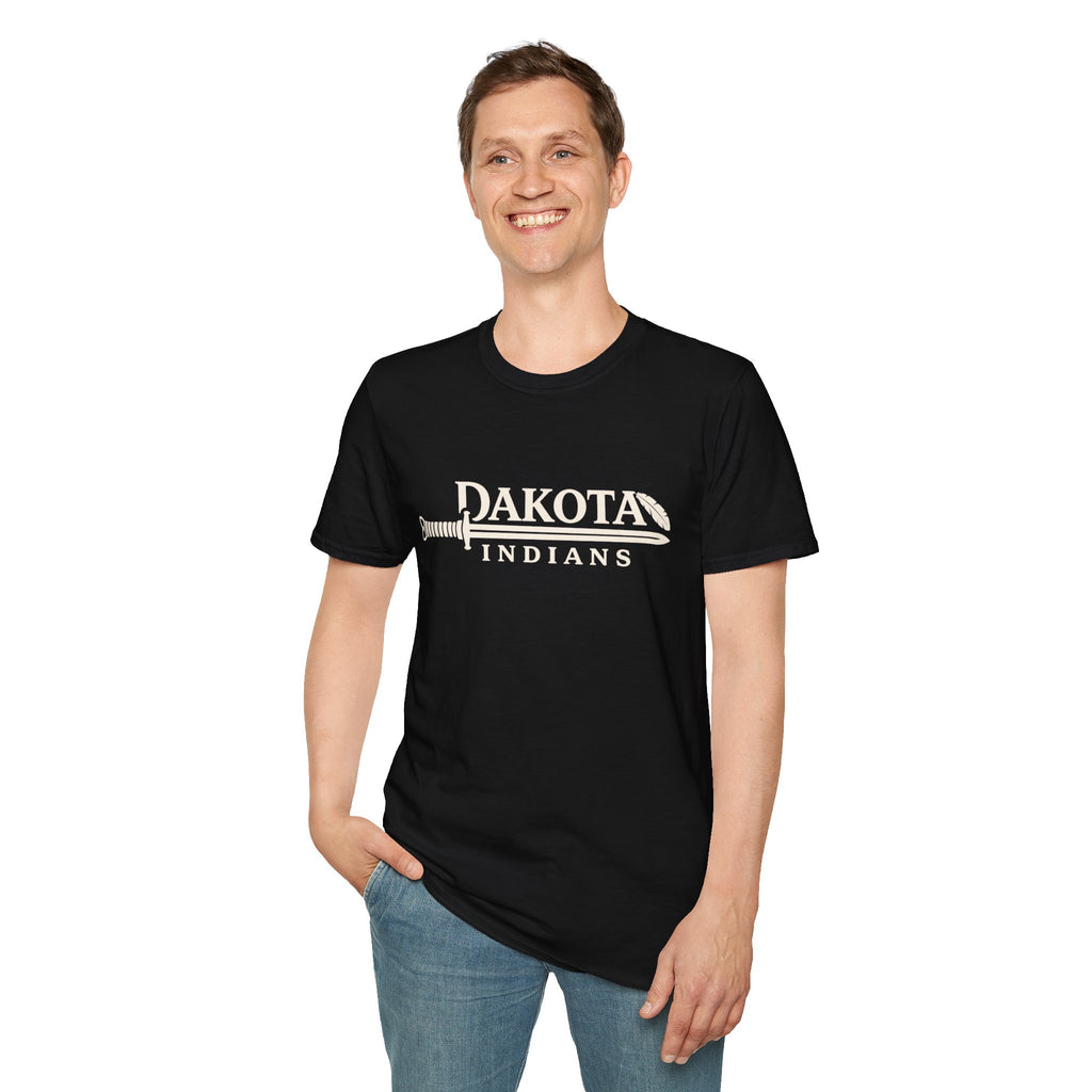 Dakota Indians T‑Shirt — Retro Spear Logo School Spirit Tee