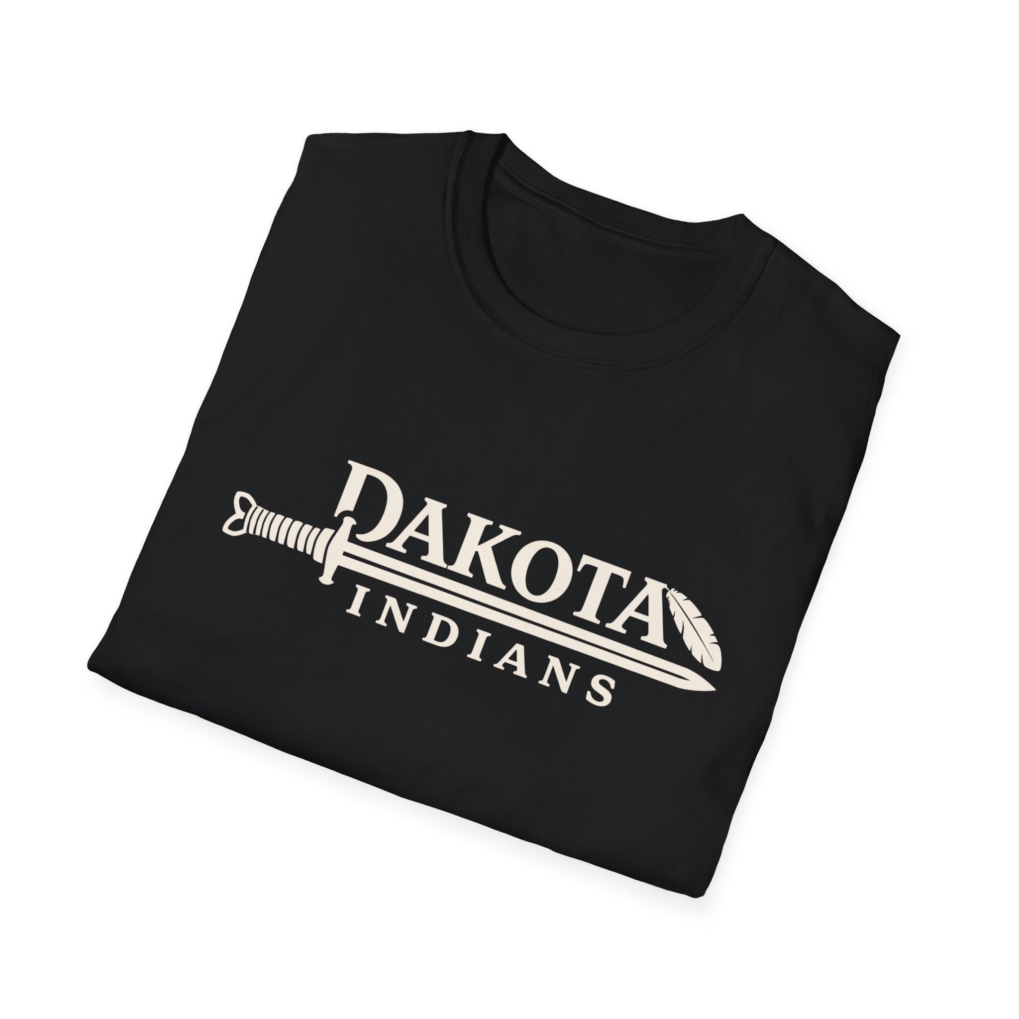 Dakota Indians T‑Shirt — Retro Spear Logo School Spirit Tee