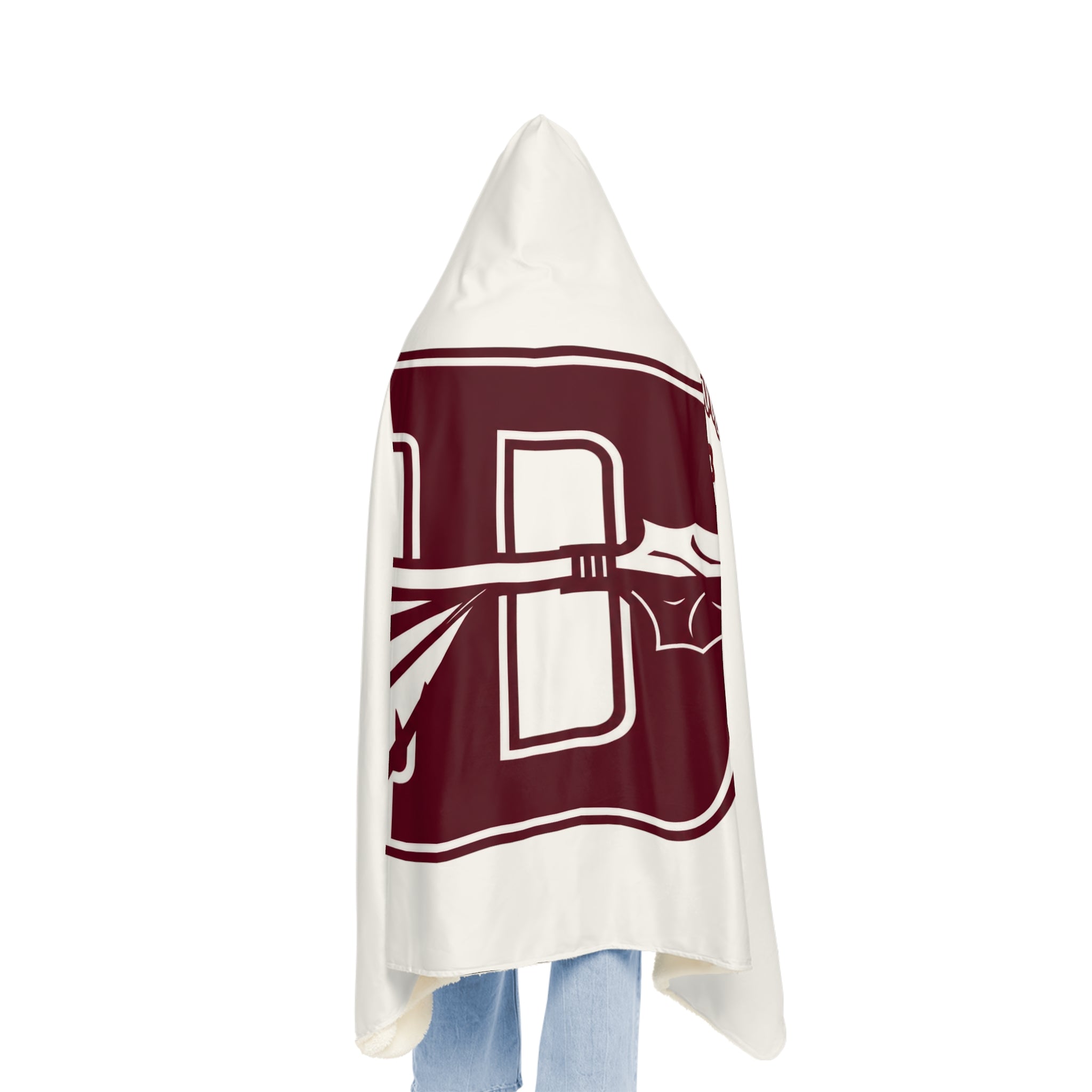 Hooded Snuggle Blanket – Maroon 'D' & Indians Cheer Design