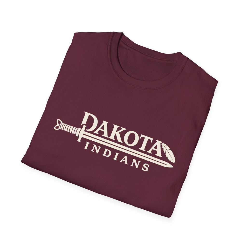 Dakota Indians T‑Shirt — Retro Spear Logo School Spirit Tee
