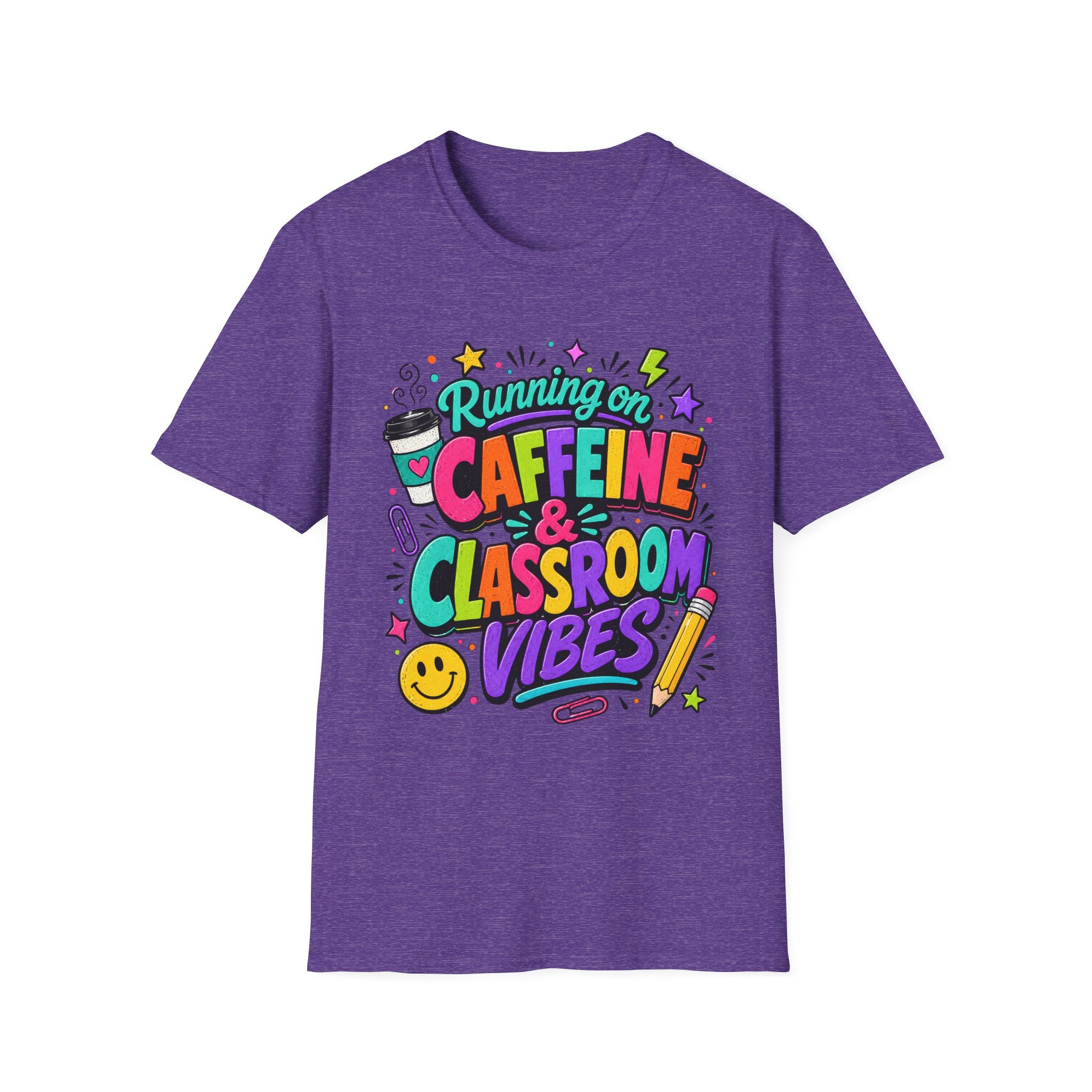 Running on Caffeine & Classroom Vibes Teacher Shirt