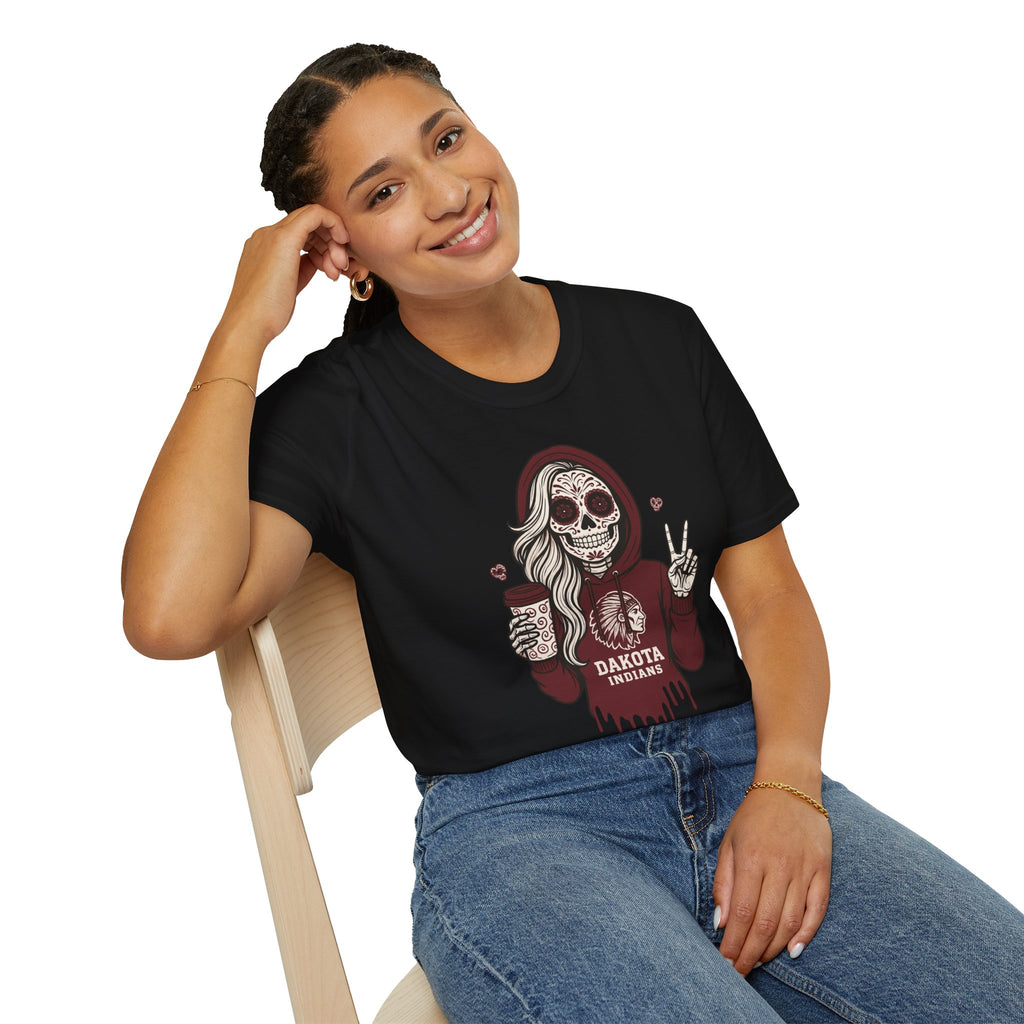 Dakota Indians Sugar Skull Hoodie Graphic T‑Shirt