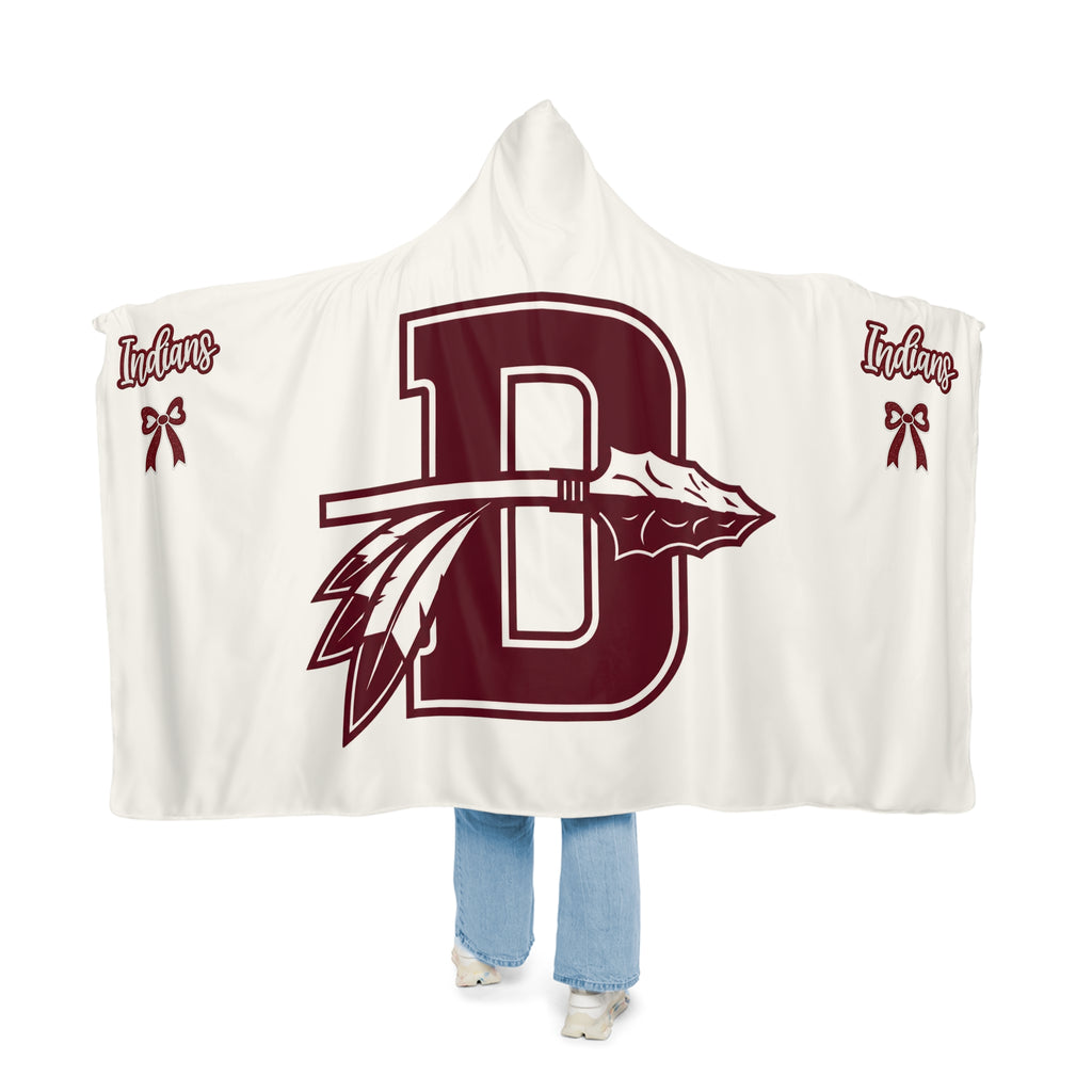 Hooded Snuggle Blanket – Maroon 'D' & Indians Cheer Design