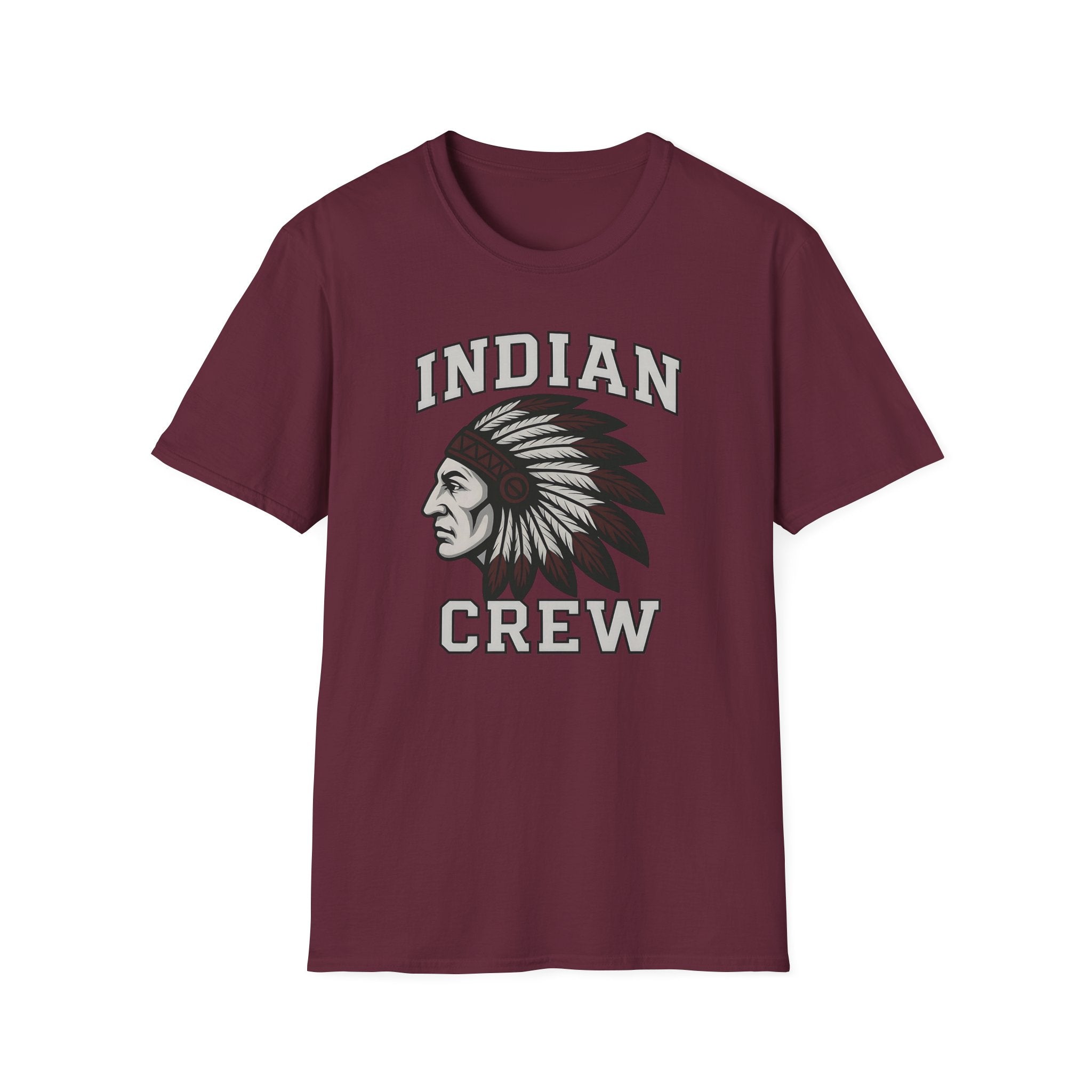 Indian Crew T-Shirt — Vintage Tribal Chief Graphic Tee