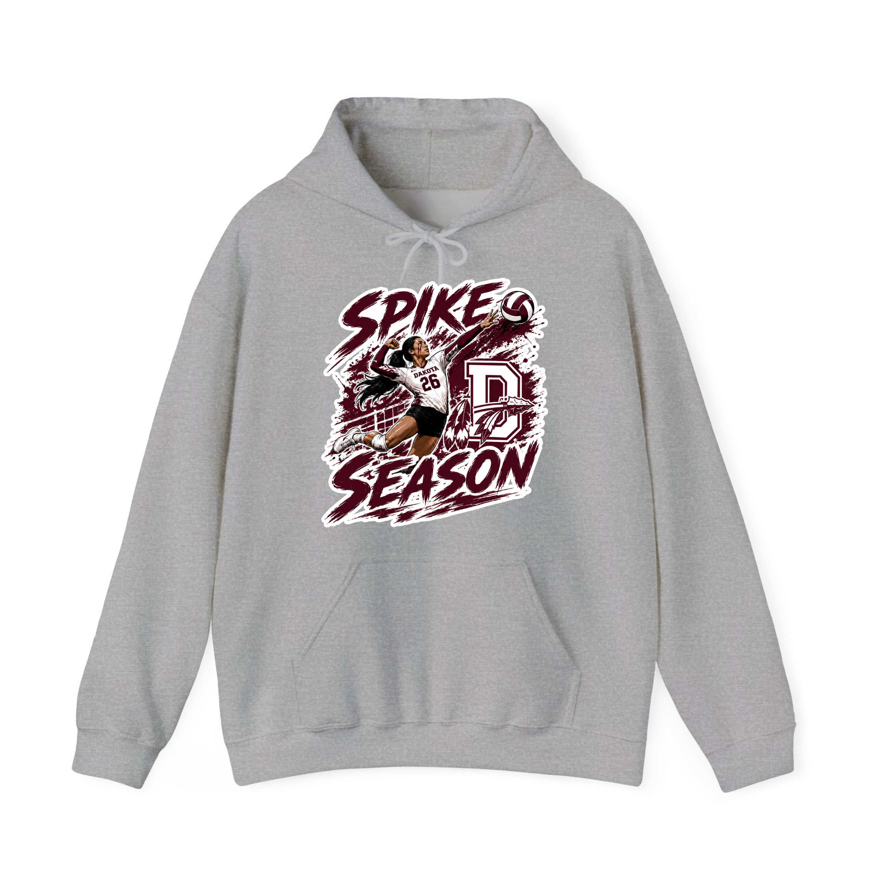 Youth Dakota Volleyball Spike Season Spirit Wear | T-Shirt, Crewneck & Hoodie