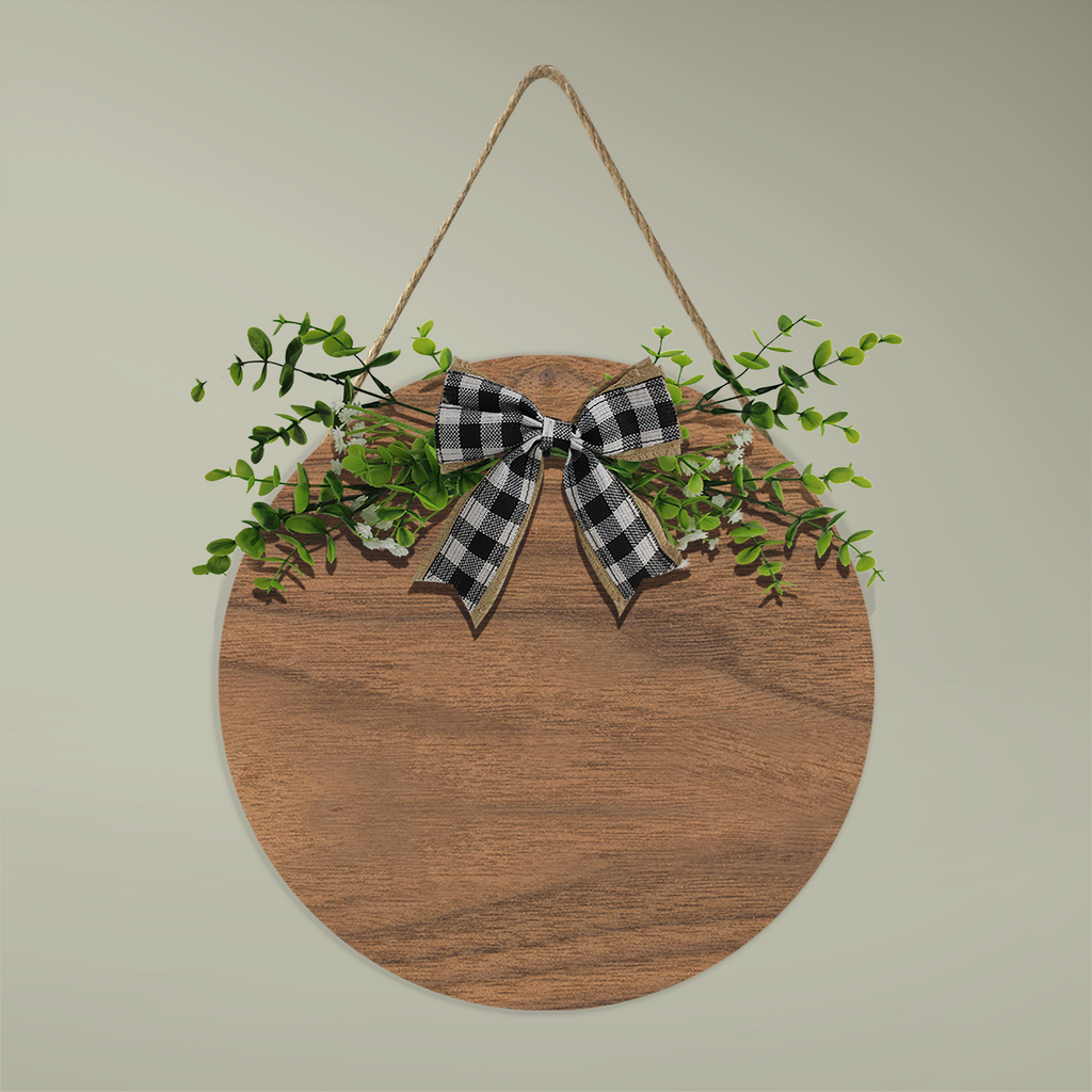 Customizable Round Wooden Hanging Sign