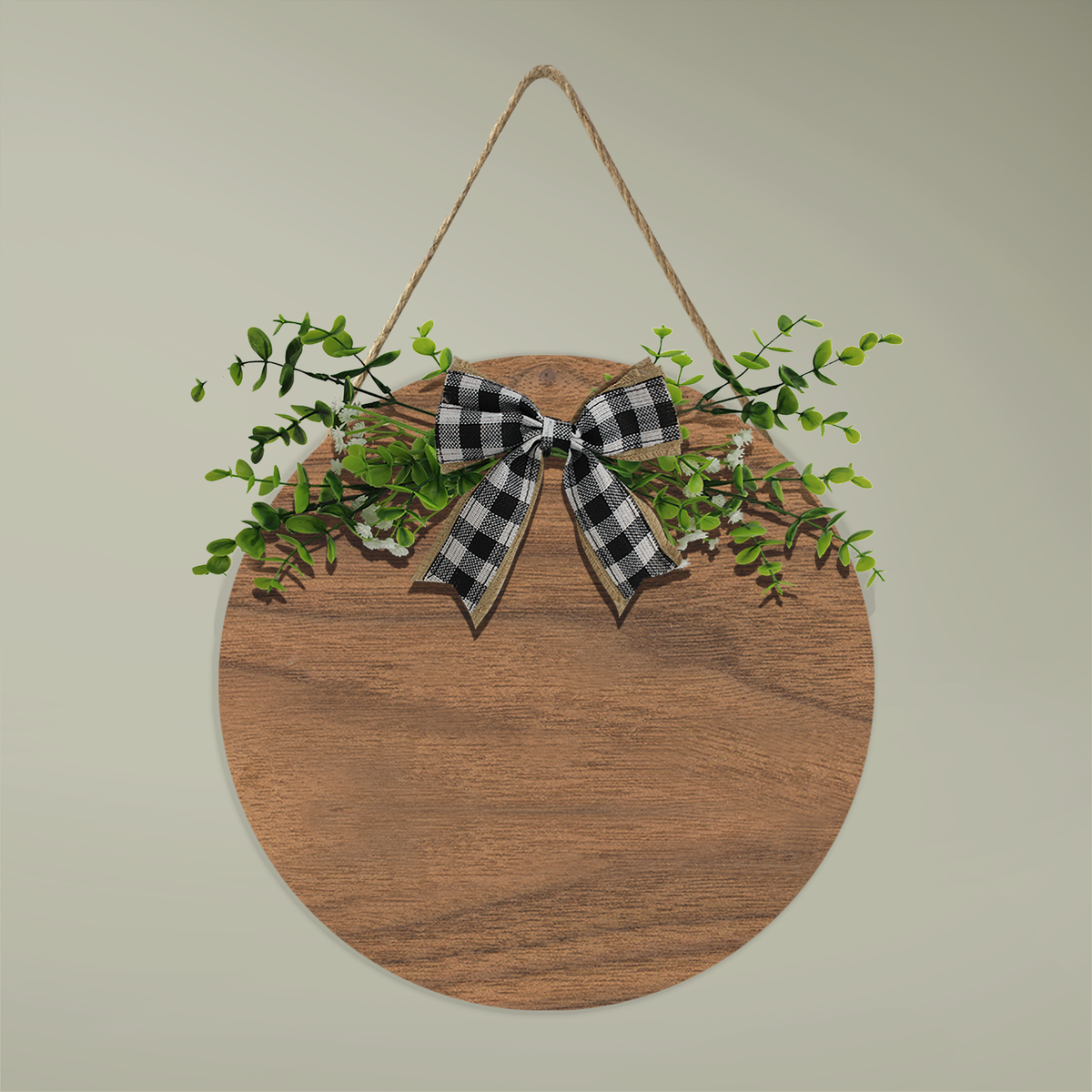 Customizable Round Wooden Hanging Sign