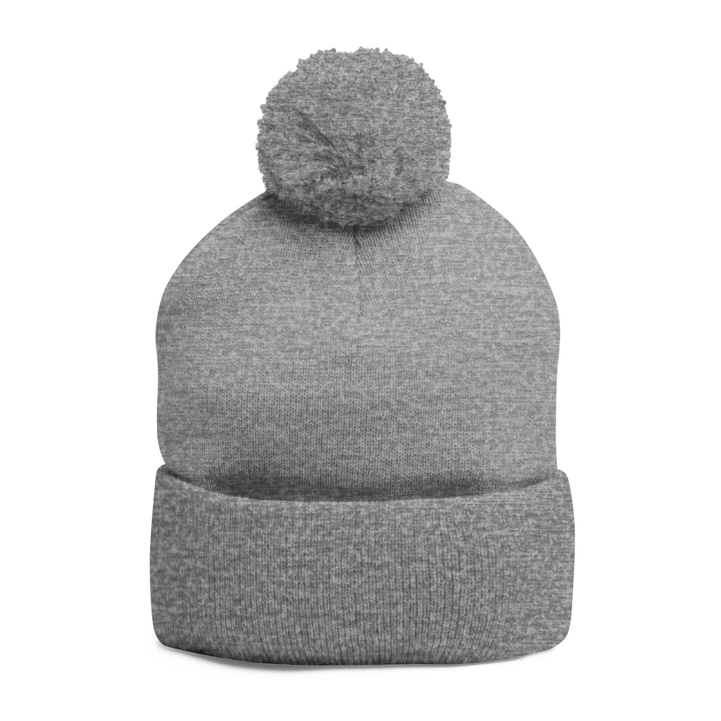 Embroidered 'Indians' Pom-Pom Knit Cap
