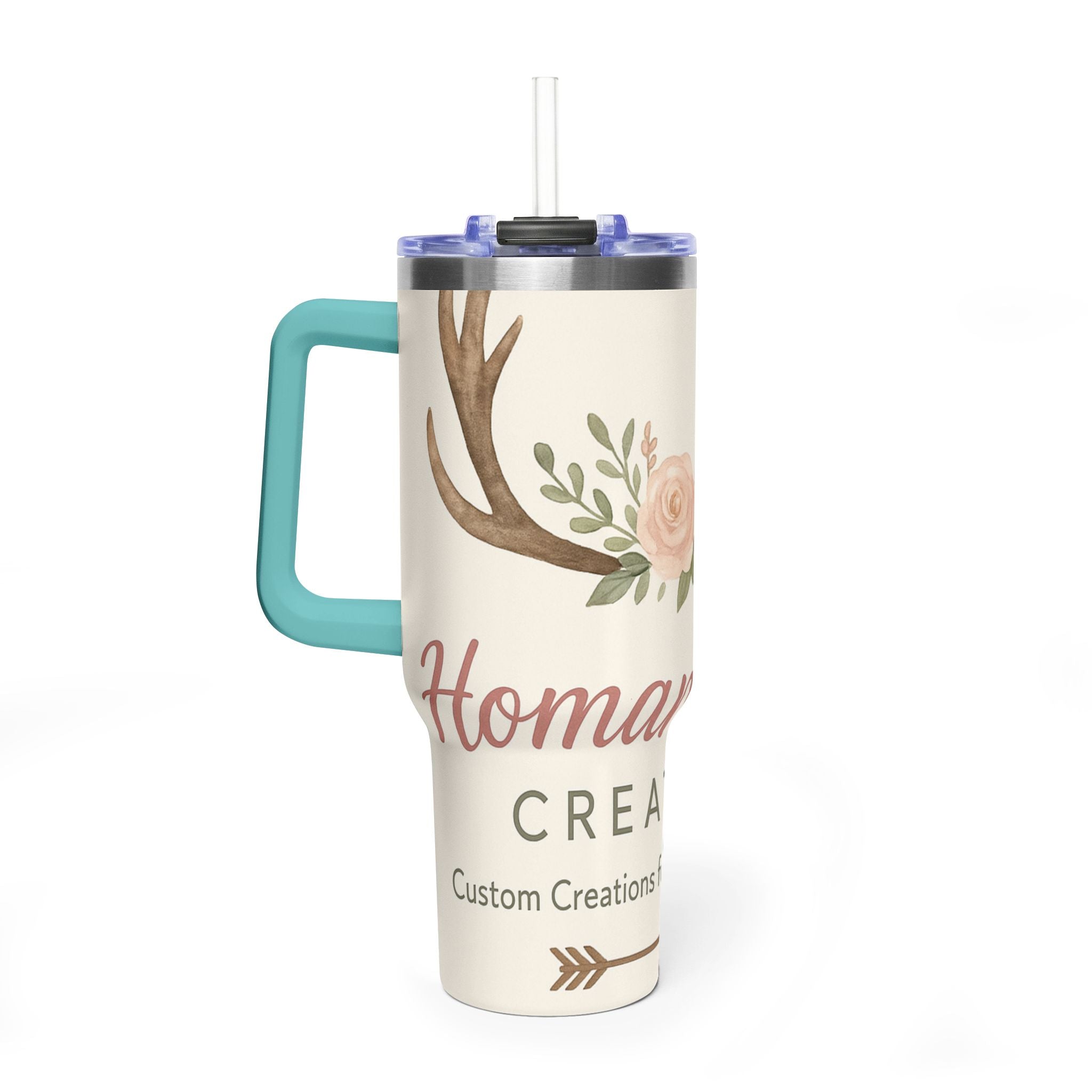Customize it Your Way Insulated Travel Mug with Straw