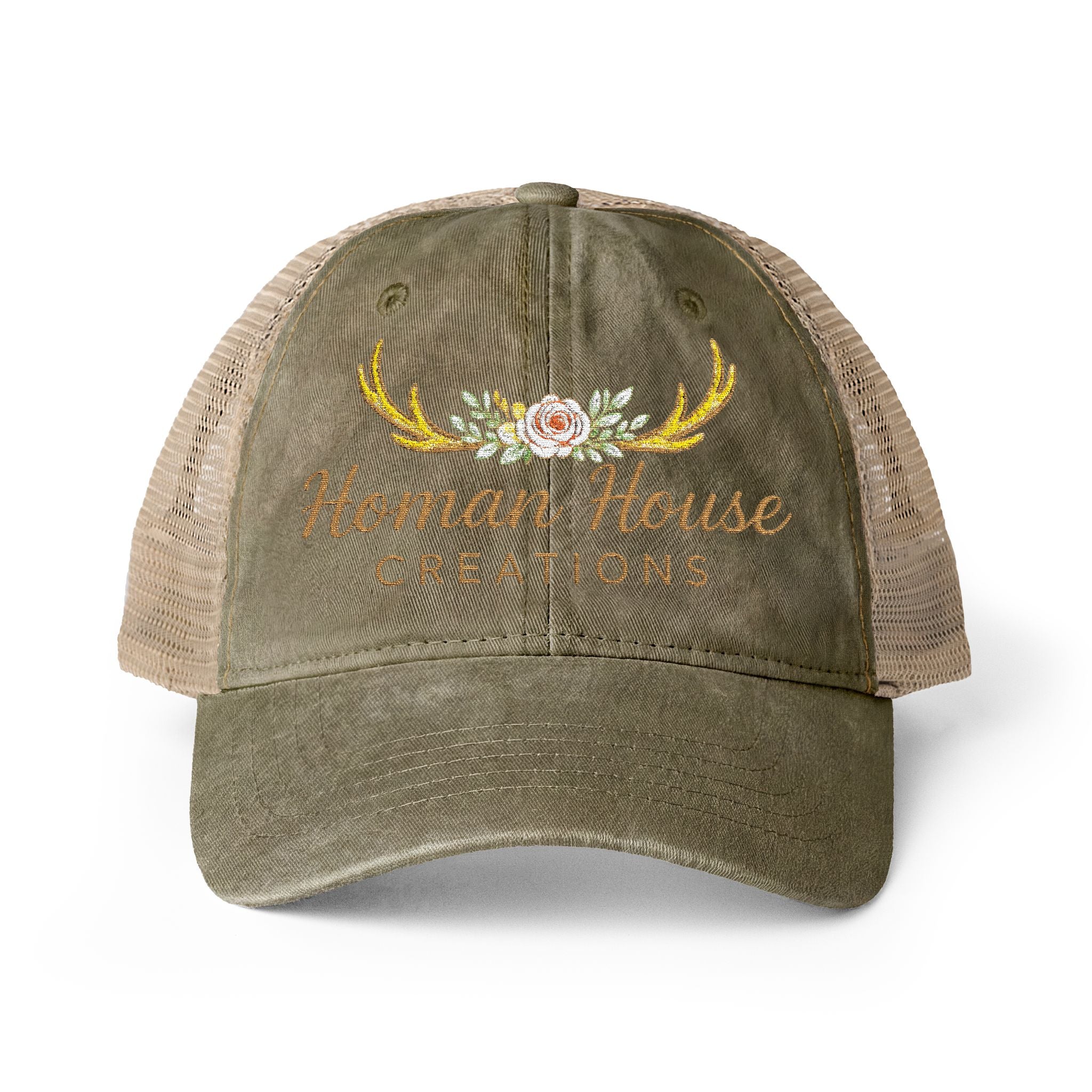 Women's Washed Mesh-Back Cap Homan House Merch