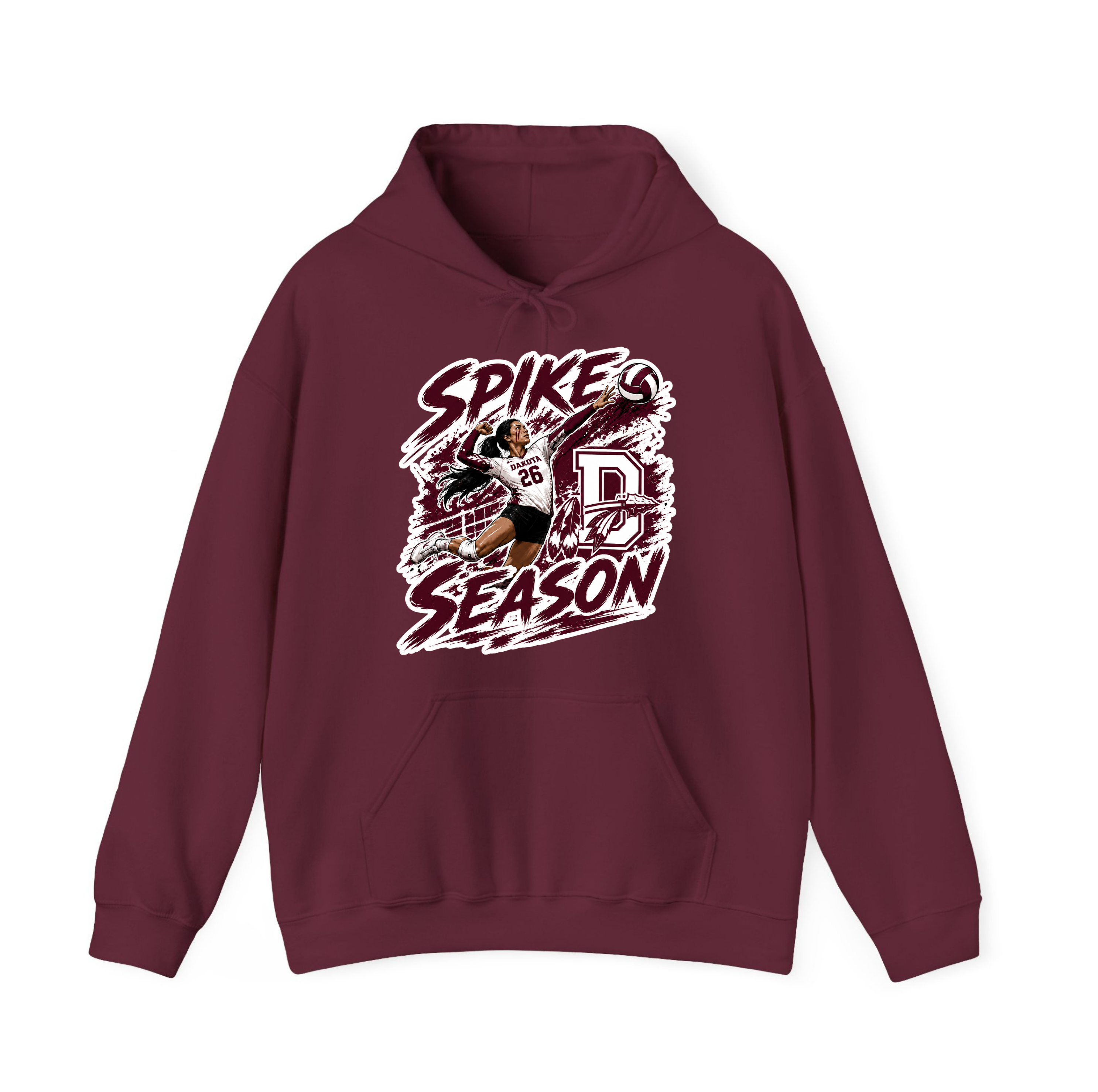 Youth Dakota Volleyball Spike Season Spirit Wear | T-Shirt, Crewneck & Hoodie