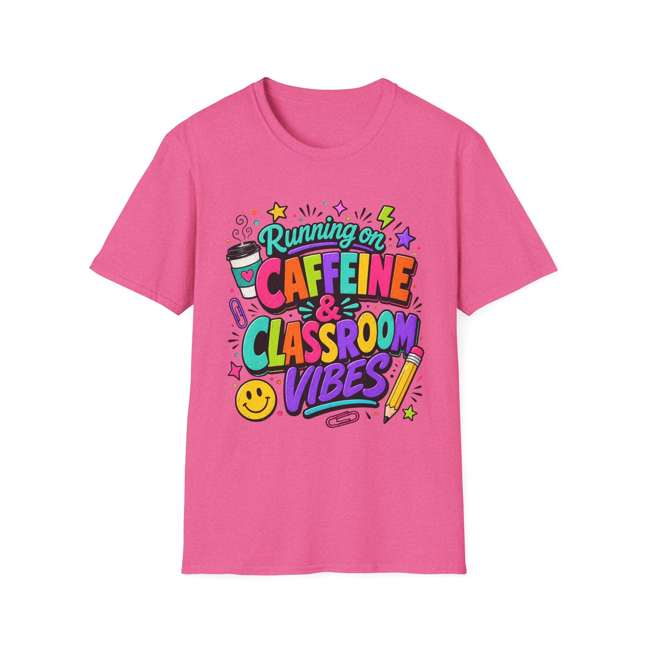 Running on Caffeine & Classroom Vibes Teacher Shirt