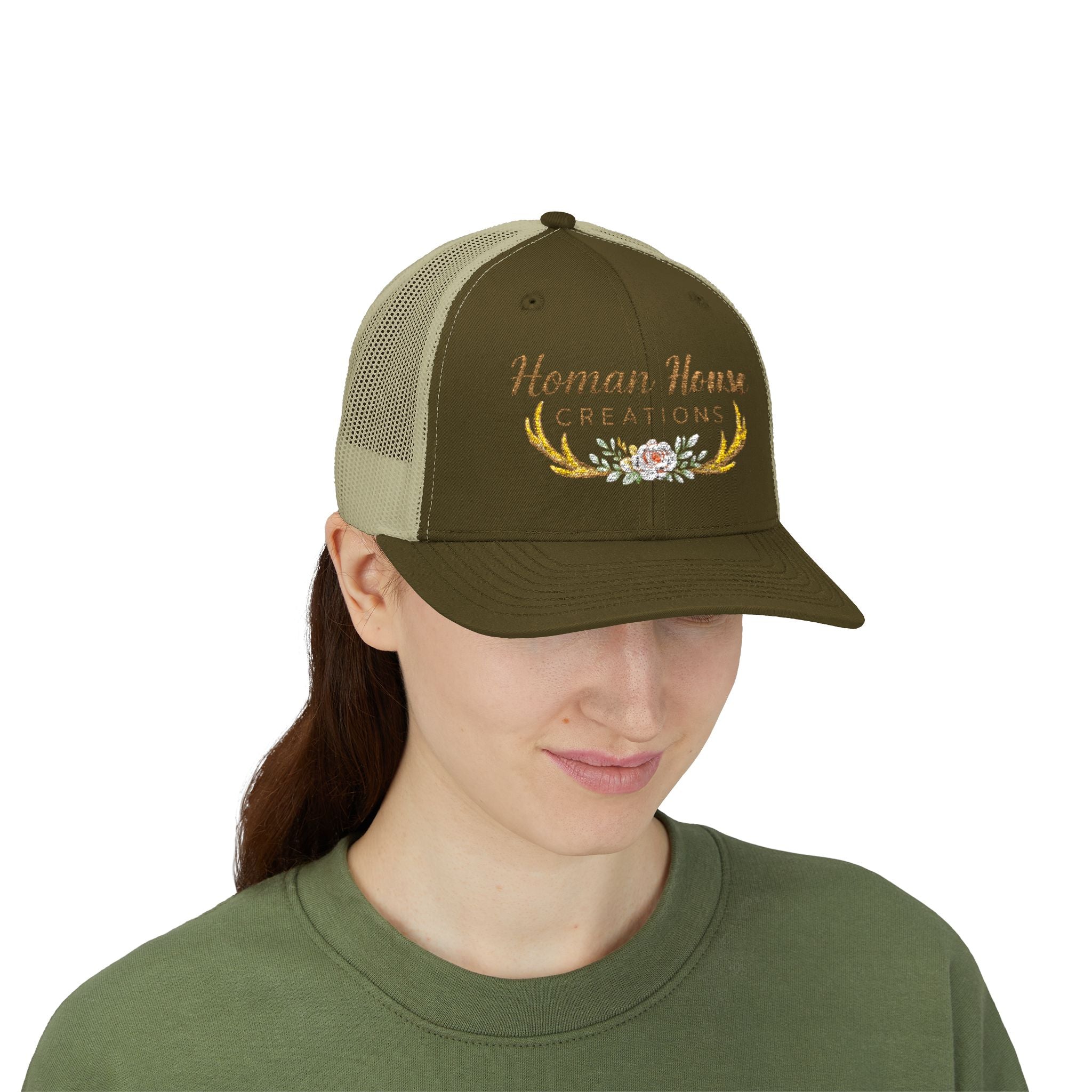 Homan House Creations Embroidered Trucker Cap