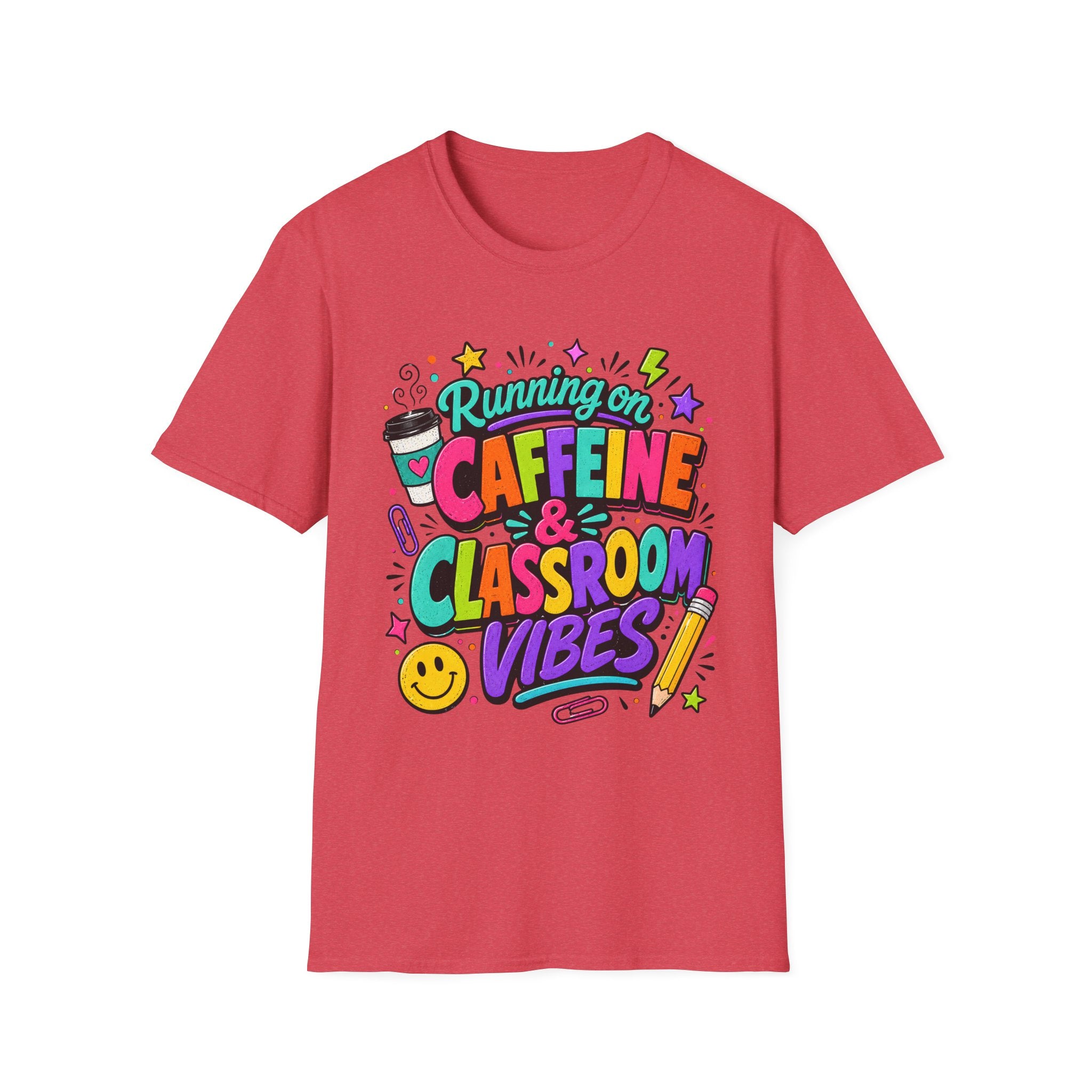Running on Caffeine & Classroom Vibes Teacher Shirt