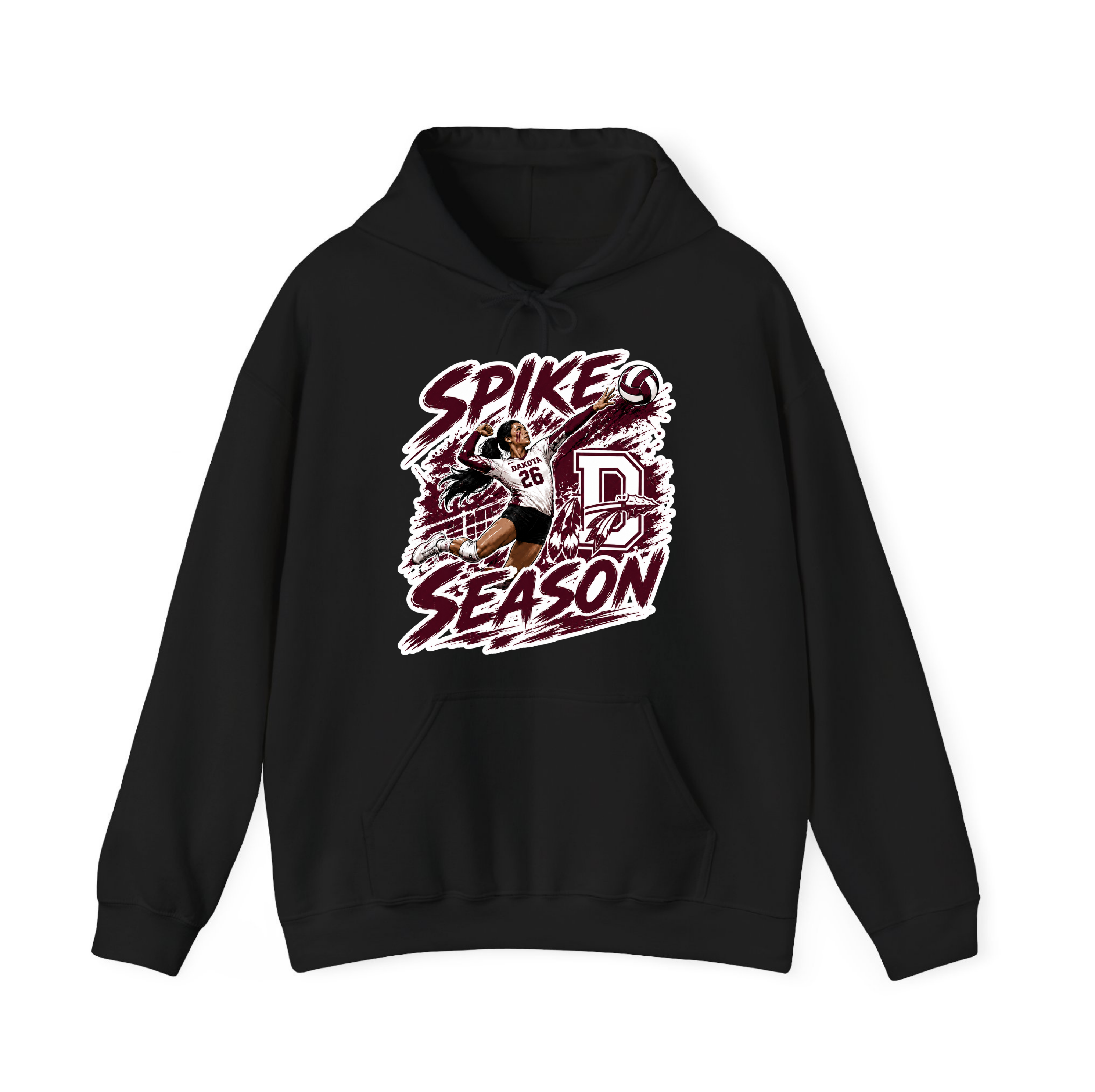 Youth Dakota Volleyball Spike Season Spirit Wear | T-Shirt, Crewneck & Hoodie