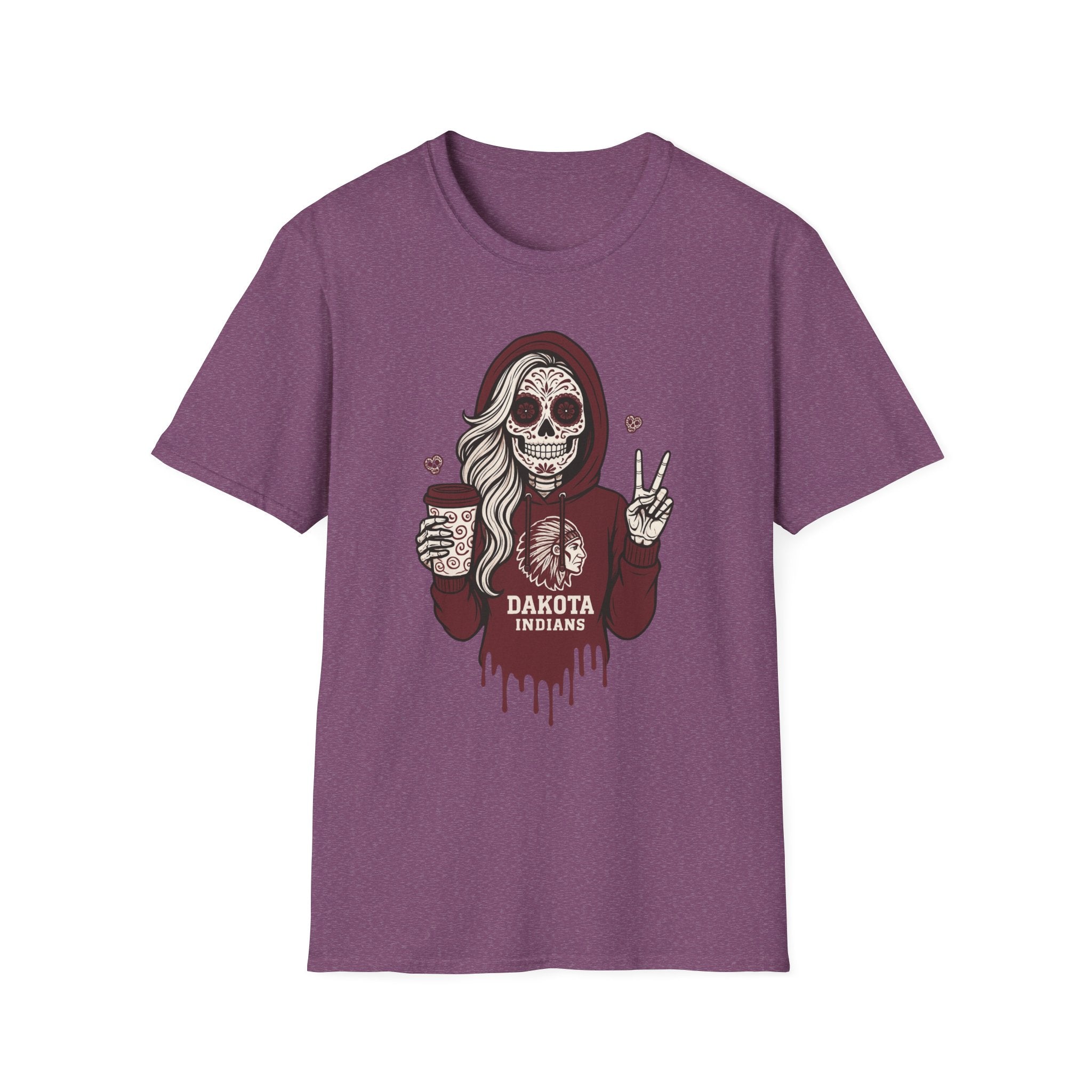 Dakota Indians Sugar Skull Hoodie Graphic T‑Shirt