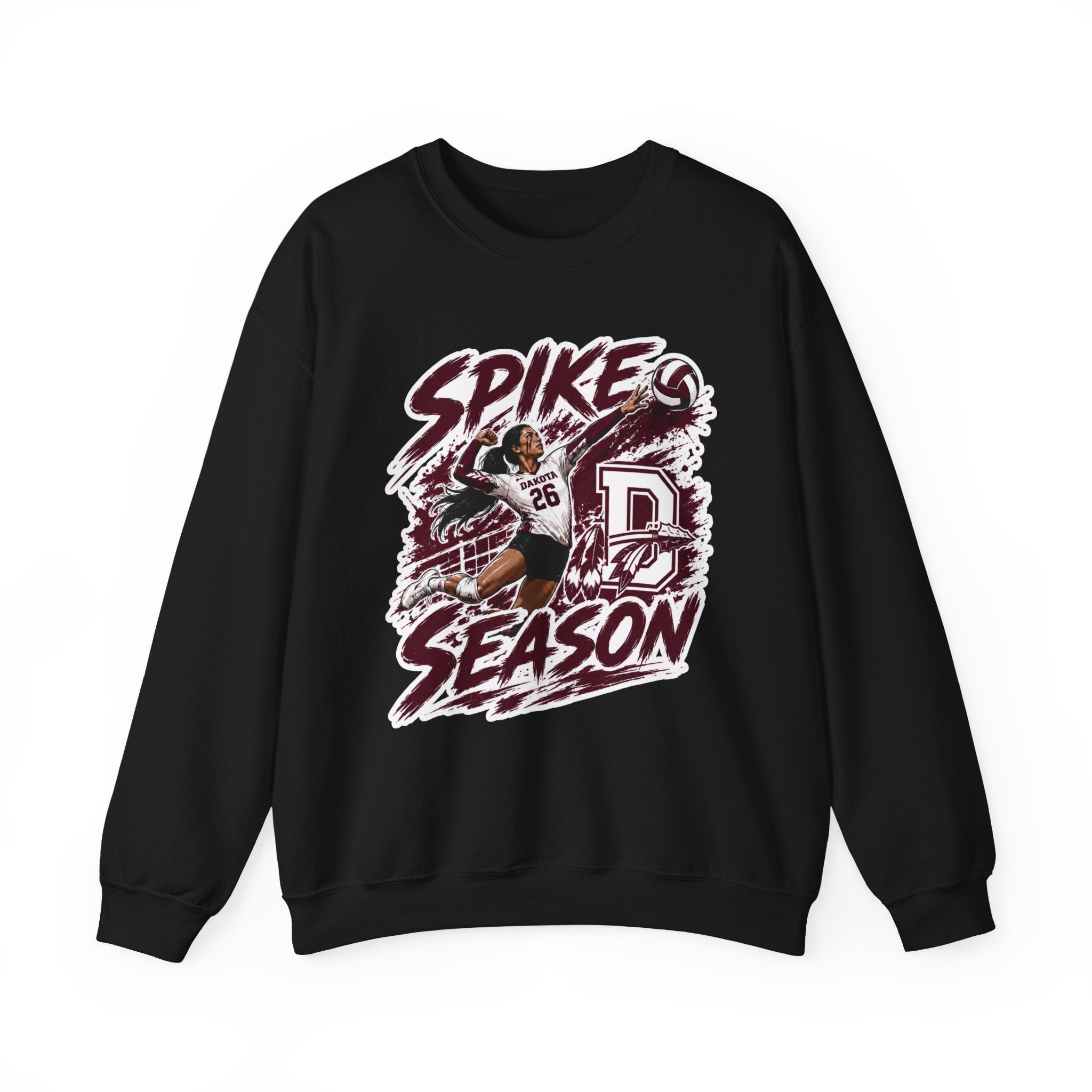 Youth Dakota Volleyball Spike Season Spirit Wear | T-Shirt, Crewneck & Hoodie