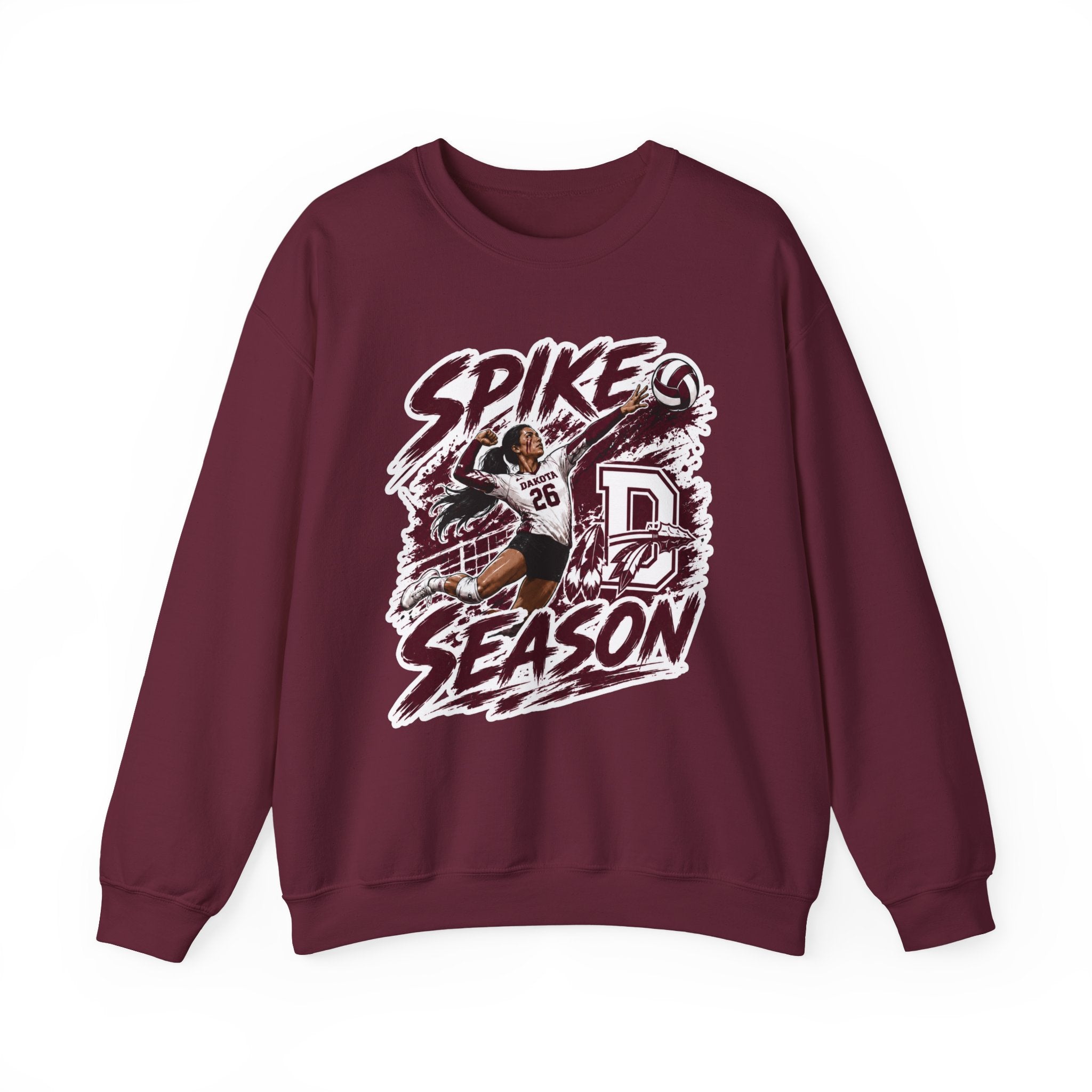 Youth Dakota Volleyball Spike Season Spirit Wear | T-Shirt, Crewneck & Hoodie
