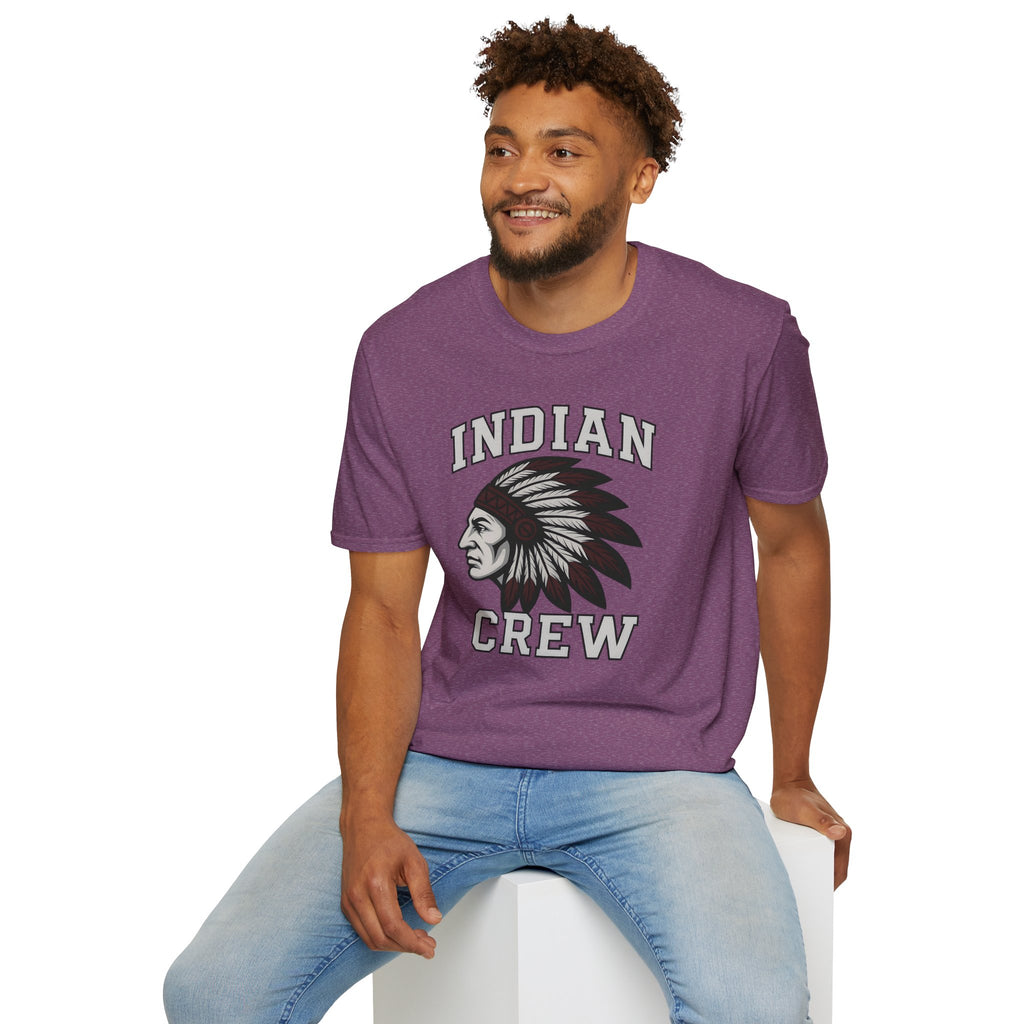 Indian Crew T-Shirt — Vintage Tribal Chief Graphic Tee
