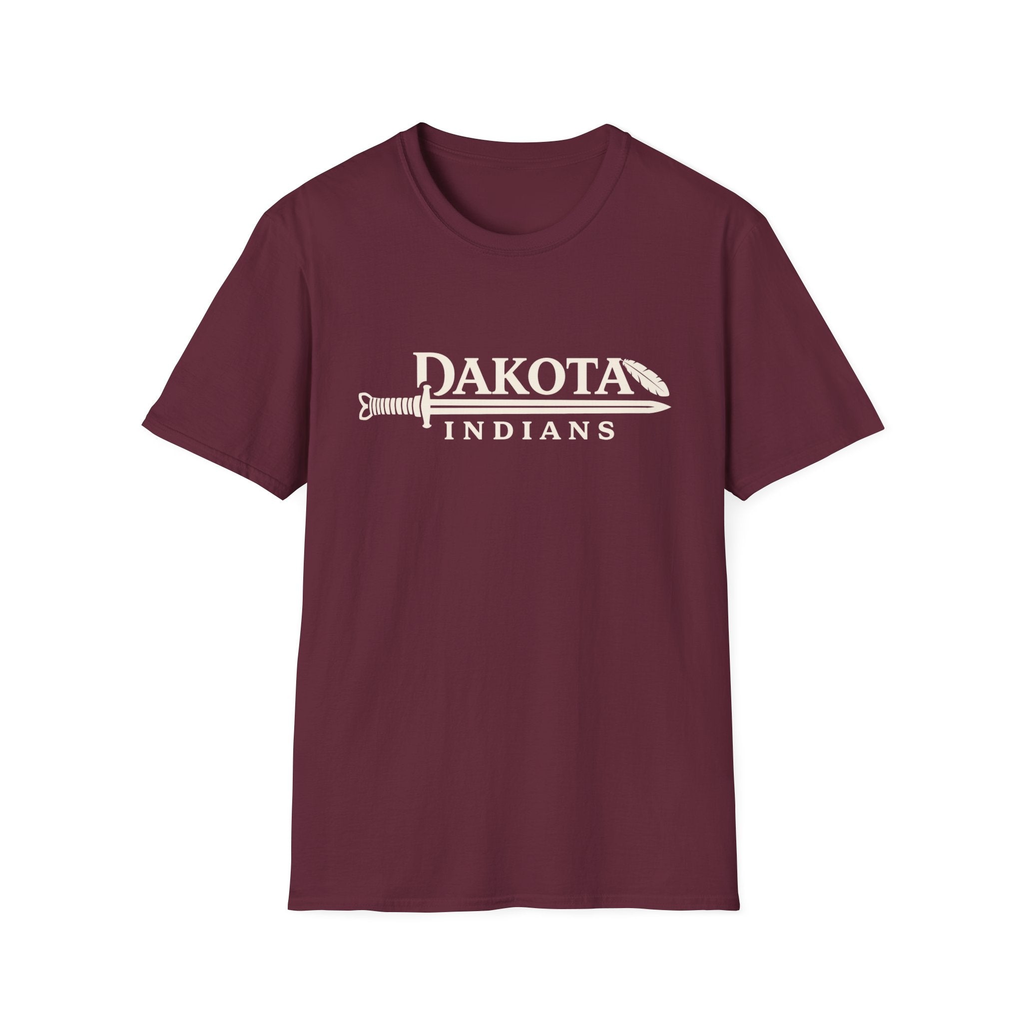 Dakota Indians T‑Shirt — Retro Spear Logo School Spirit Tee