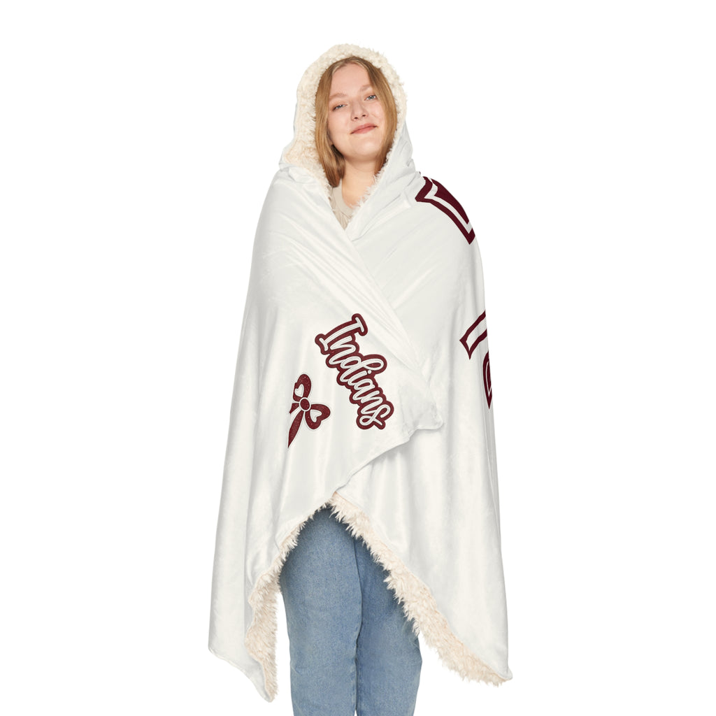 Hooded Snuggle Blanket – Maroon 'D' & Indians Cheer Design
