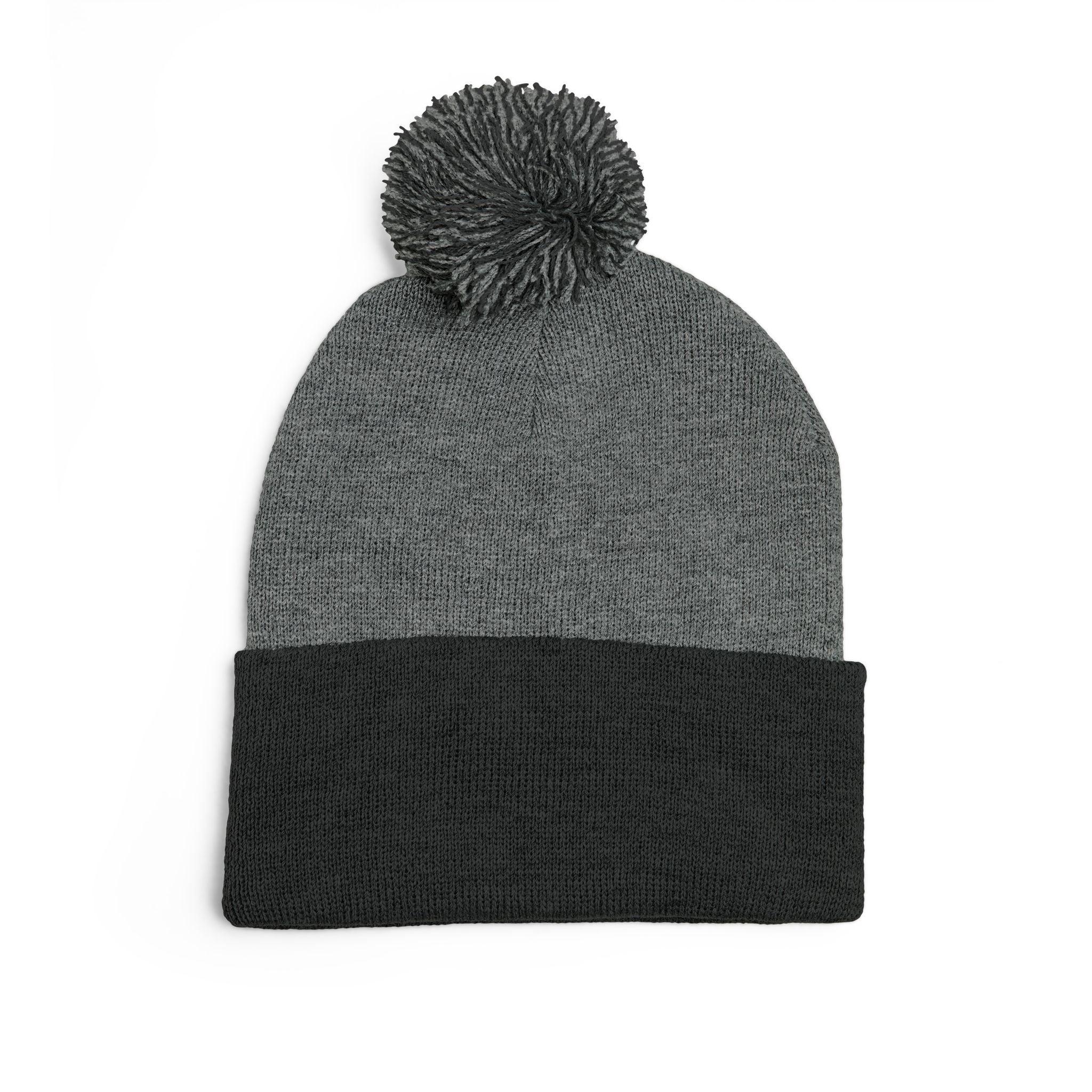 Embroidered 'Indians' Pom-Pom Knit Cap