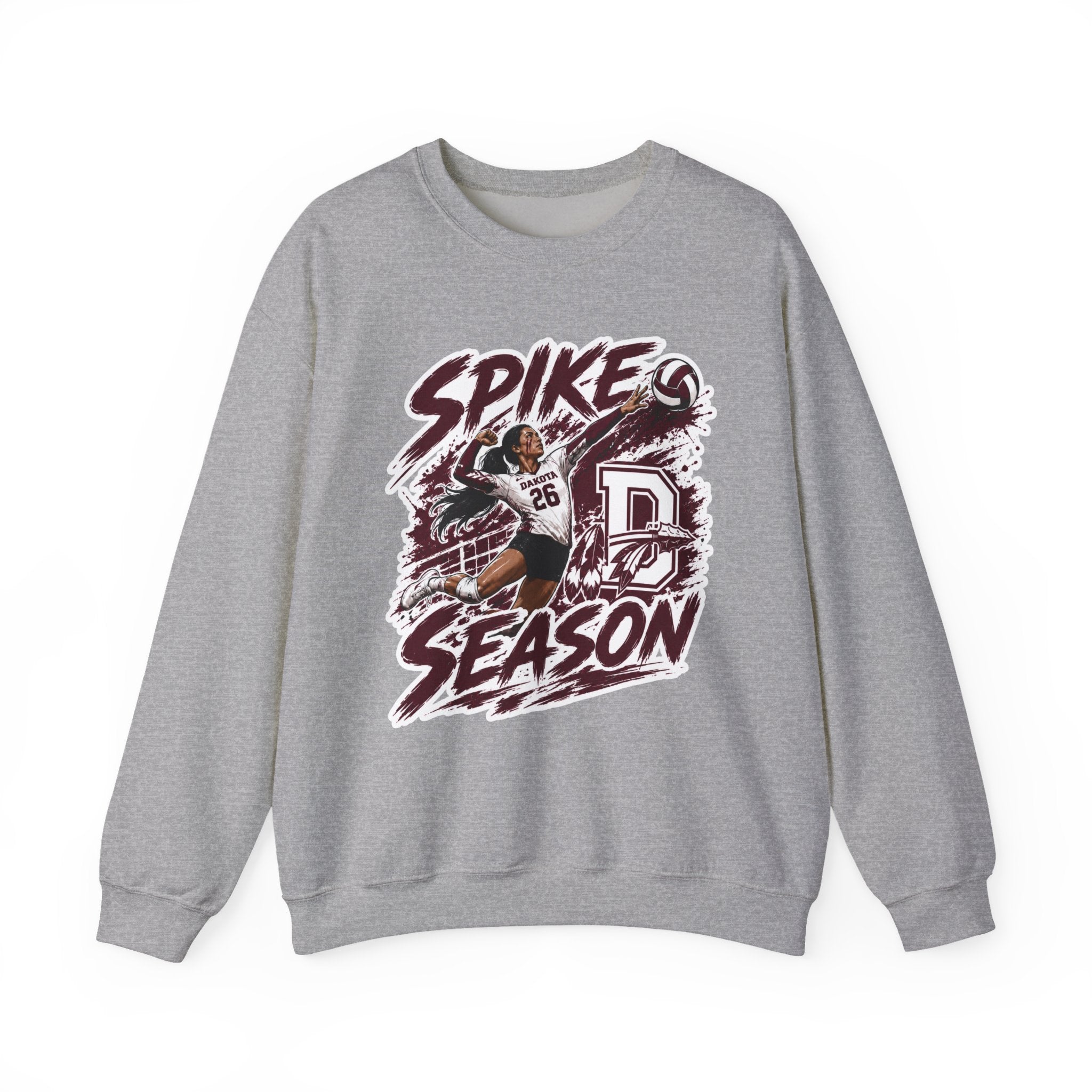 Youth Dakota Volleyball Spike Season Spirit Wear | T-Shirt, Crewneck & Hoodie