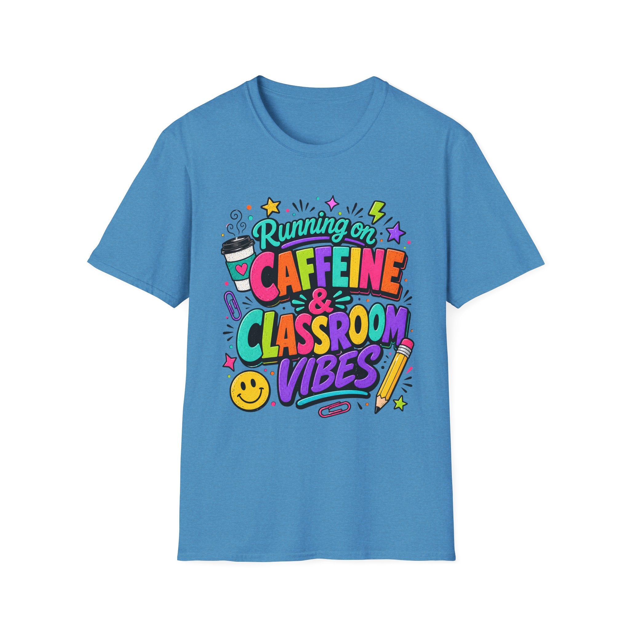 Running on Caffeine & Classroom Vibes Teacher Shirt