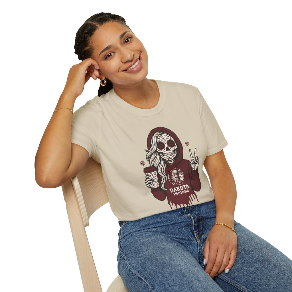 Dakota Indians Sugar Skull Hoodie Graphic T‑Shirt
