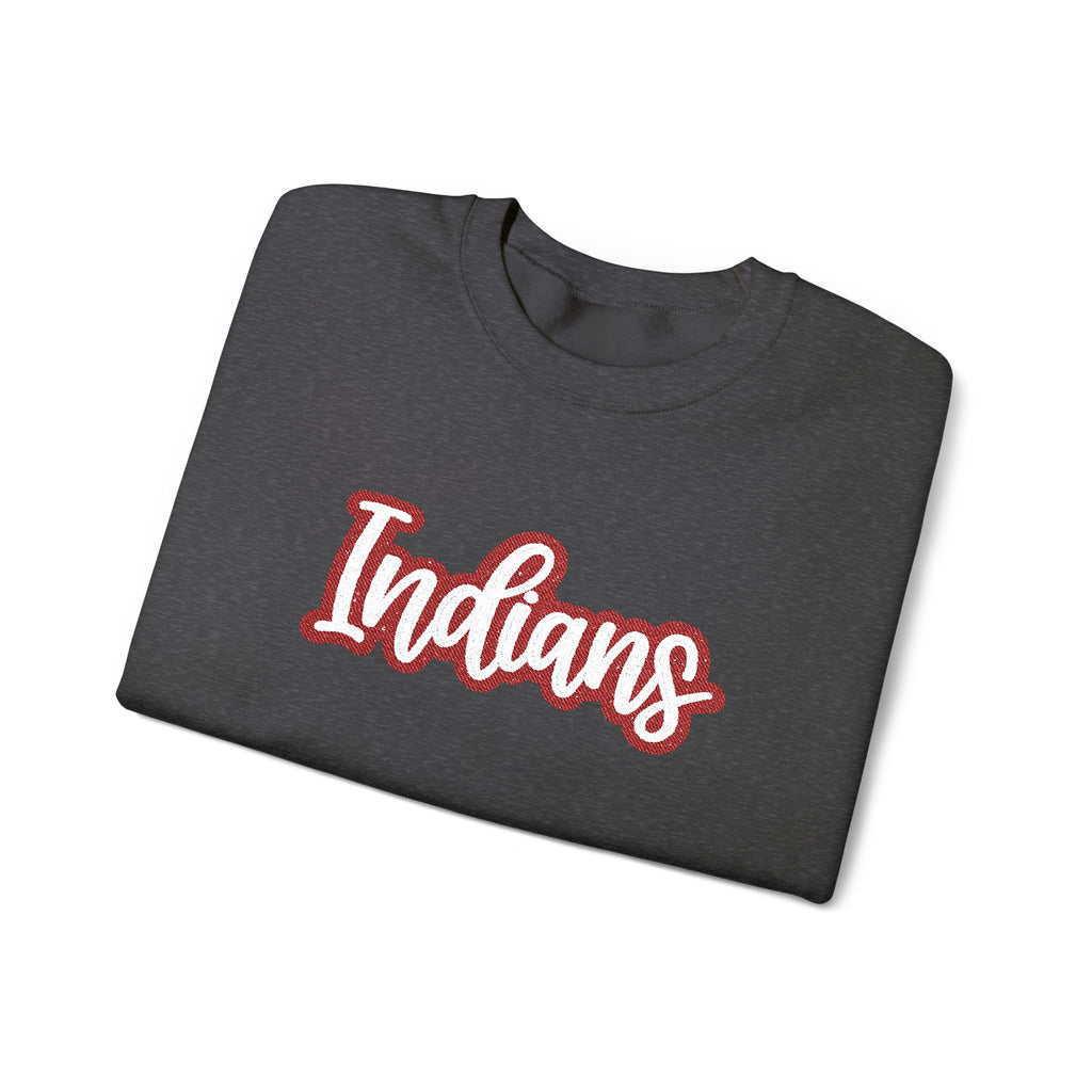 Indians Crewneck Sweatshirt – Retro Script School Spirit Pullover