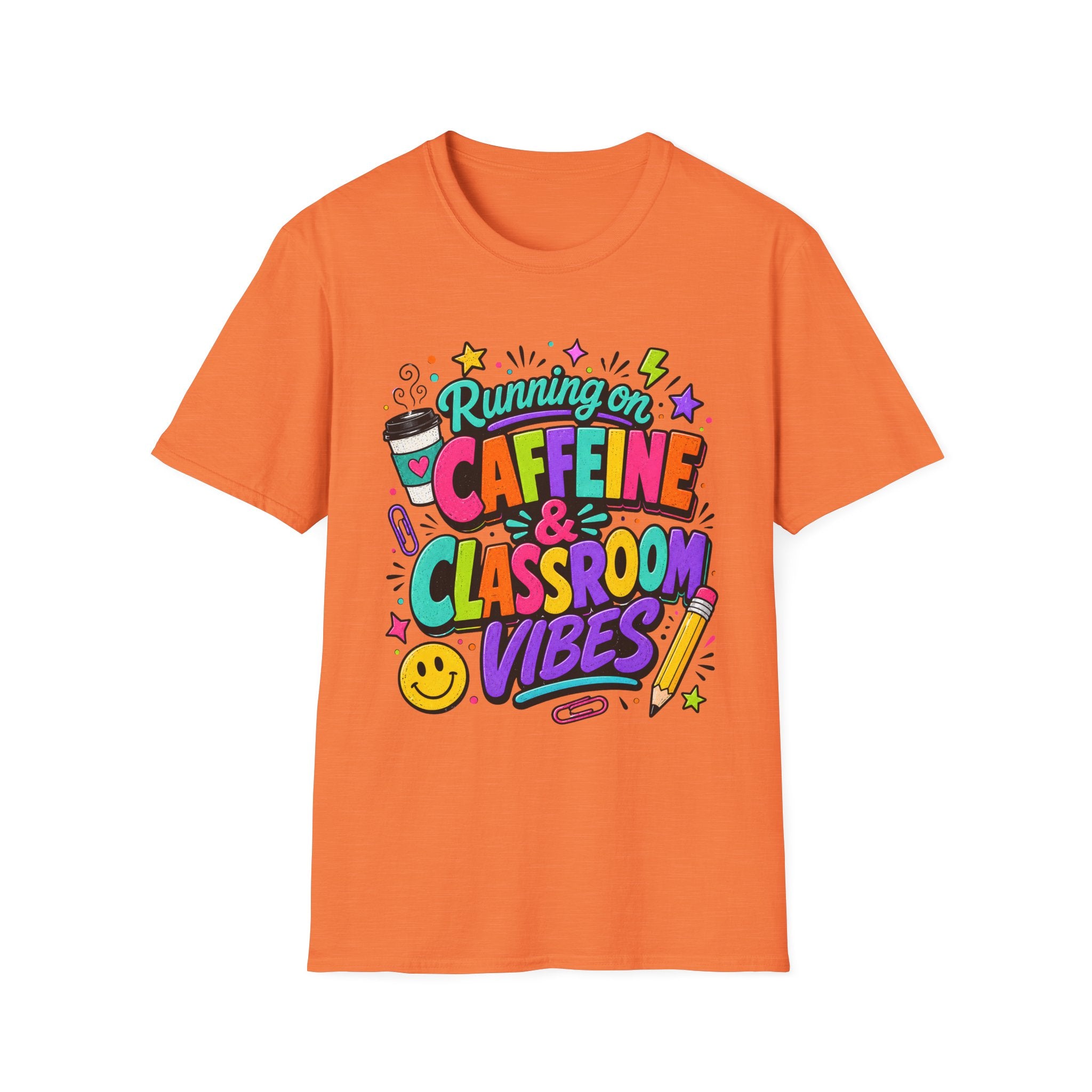 Running on Caffeine & Classroom Vibes Teacher Shirt