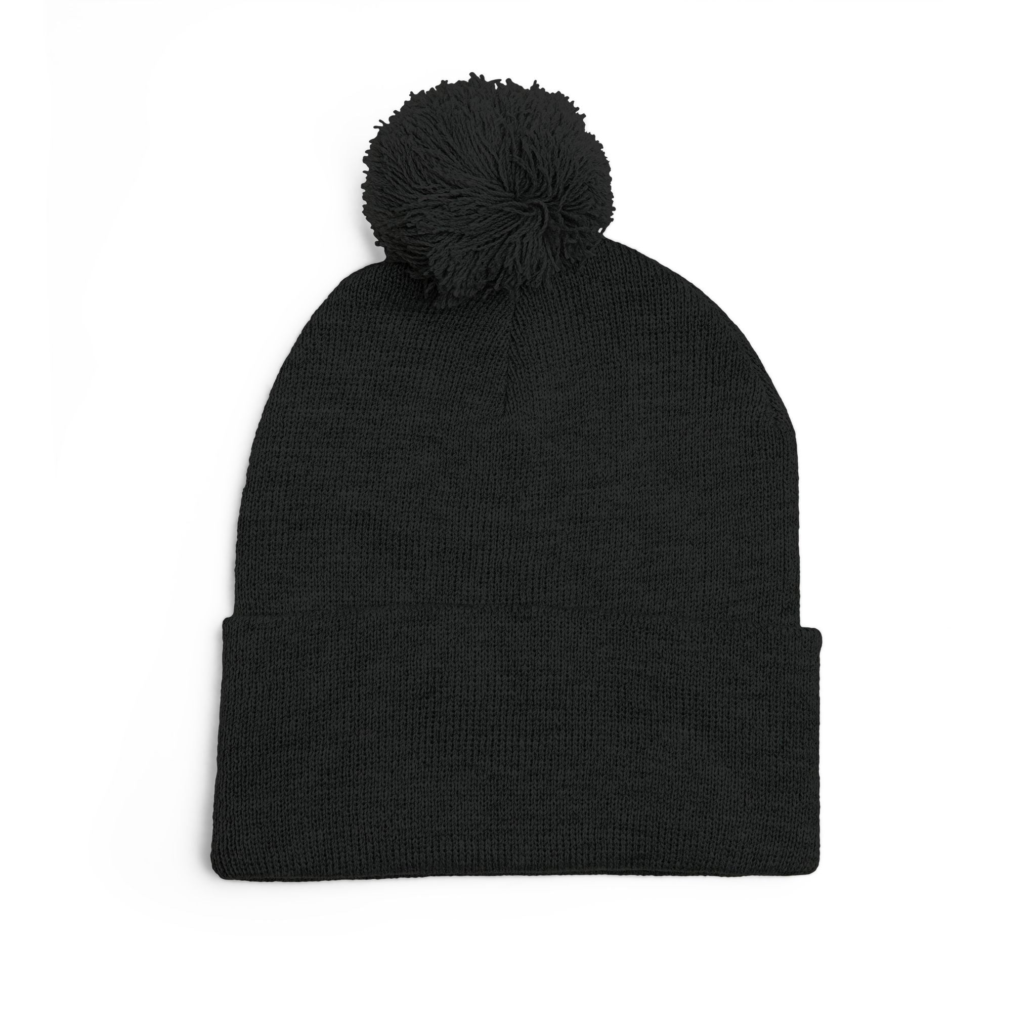 Embroidered 'Indians' Pom-Pom Knit Cap