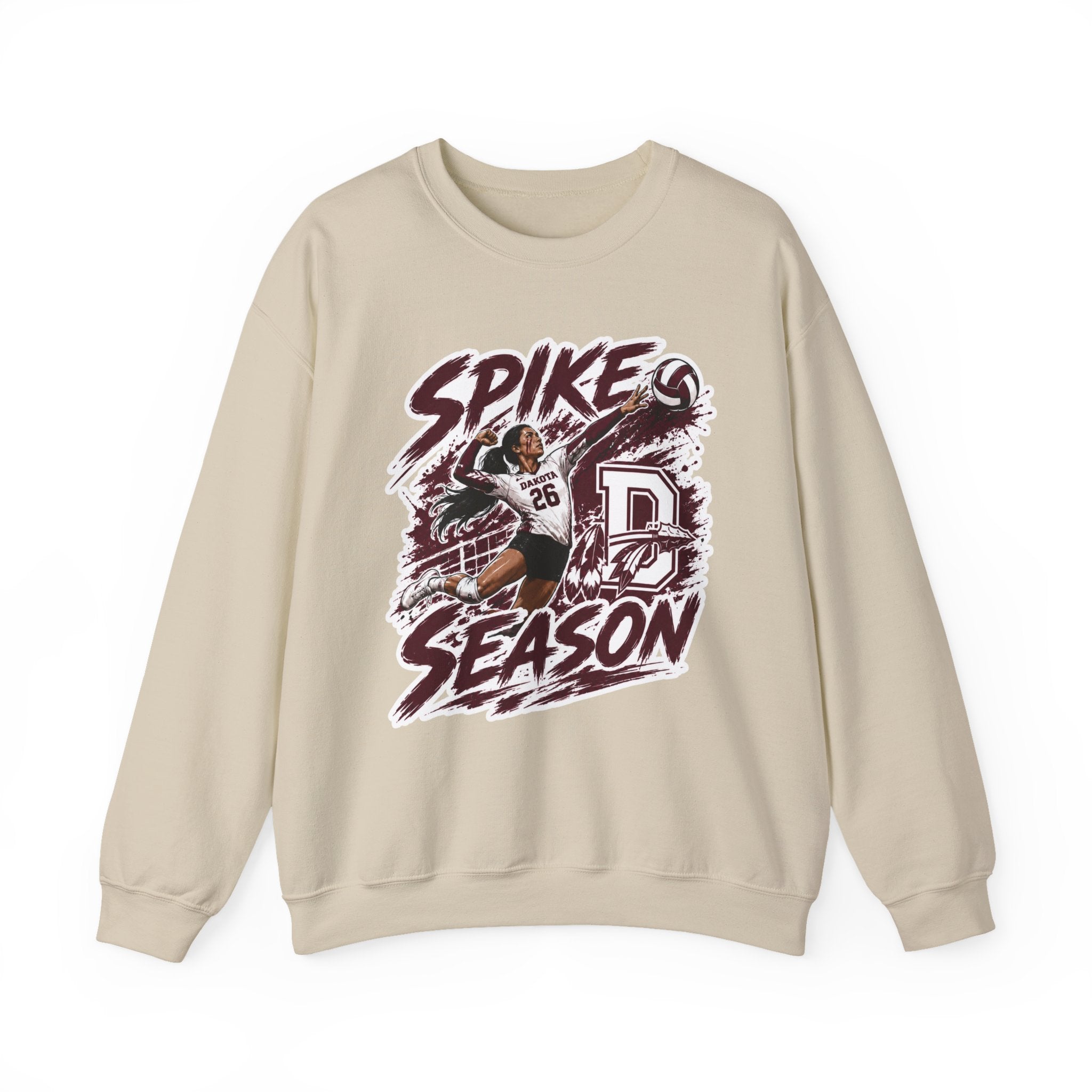 Youth Dakota Volleyball Spike Season Spirit Wear | T-Shirt, Crewneck & Hoodie